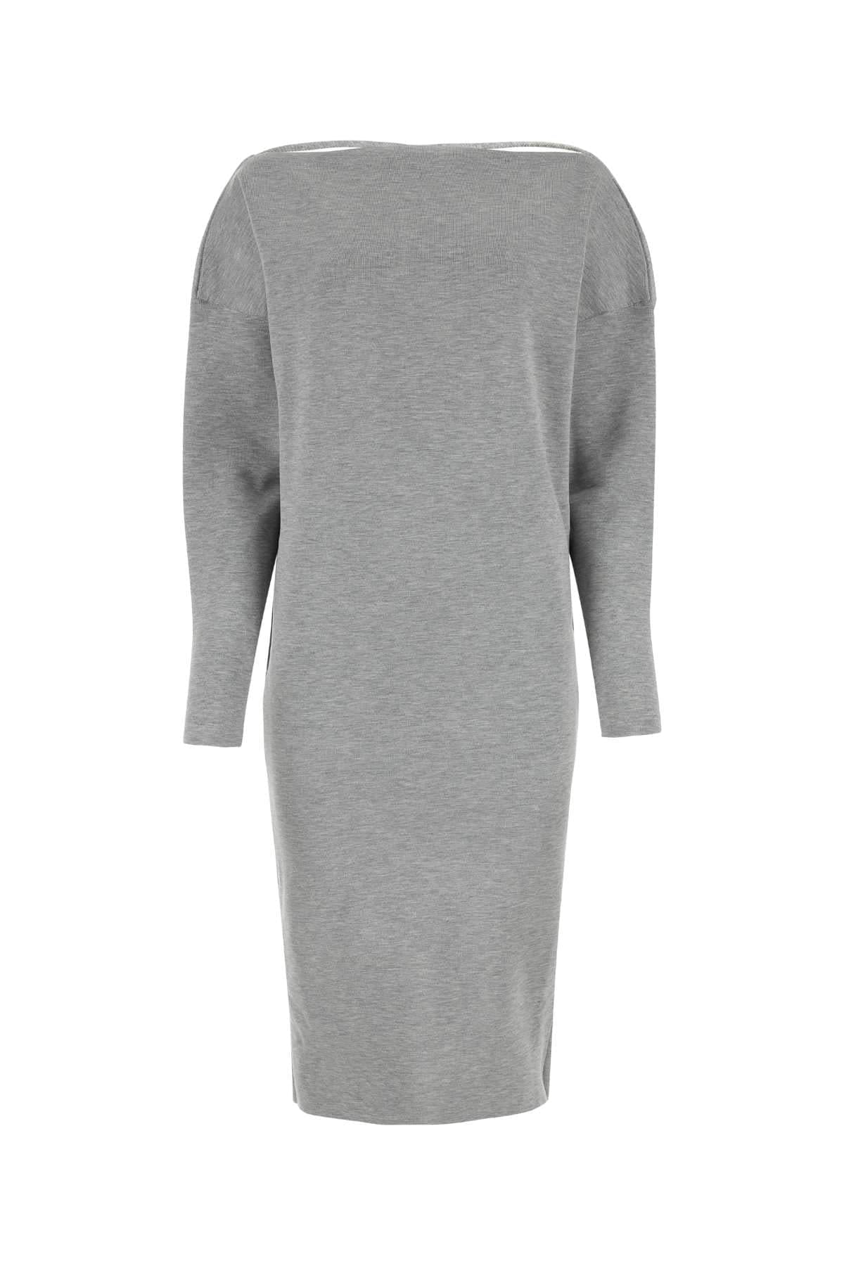 Gucci Women Grey Stretch Wool Blend Dress DestGlow