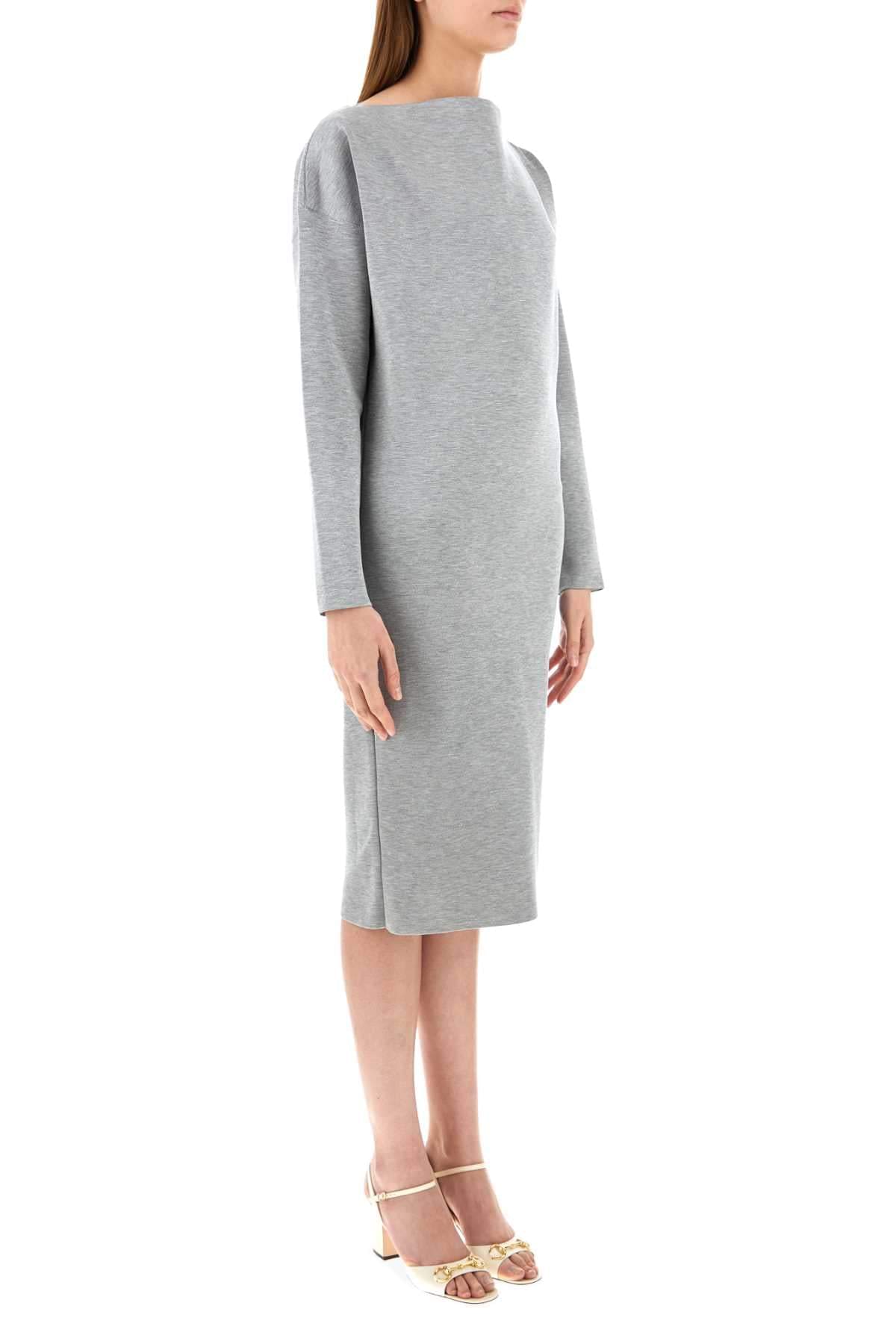 Gucci Women Grey Stretch Wool Blend Dress DestGlow