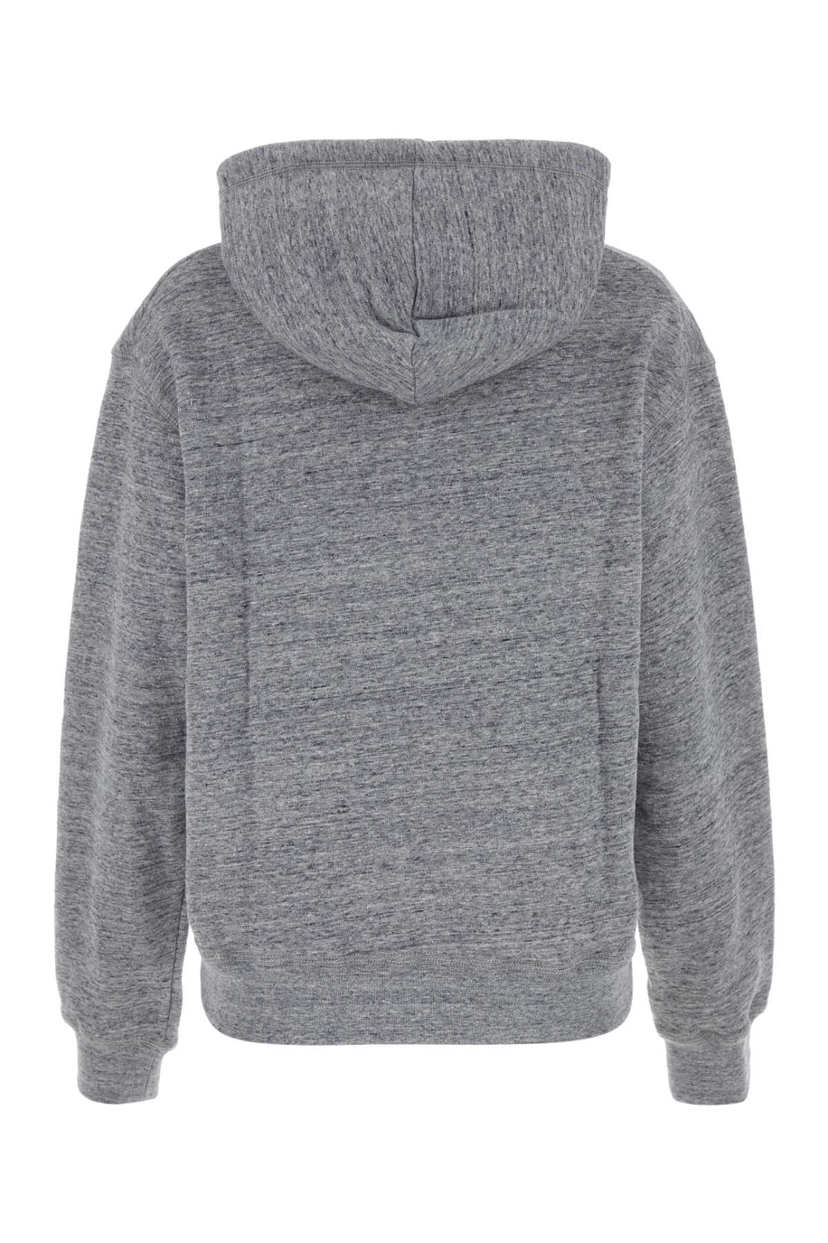 Dsquared Women Melange Grey Cotton Sweatshirt by Luosophy