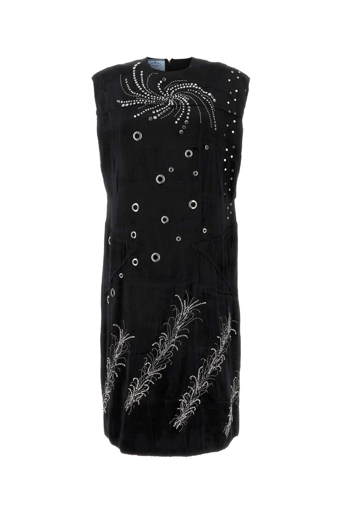 Prada Women Black Velvet Dress DestGlow
