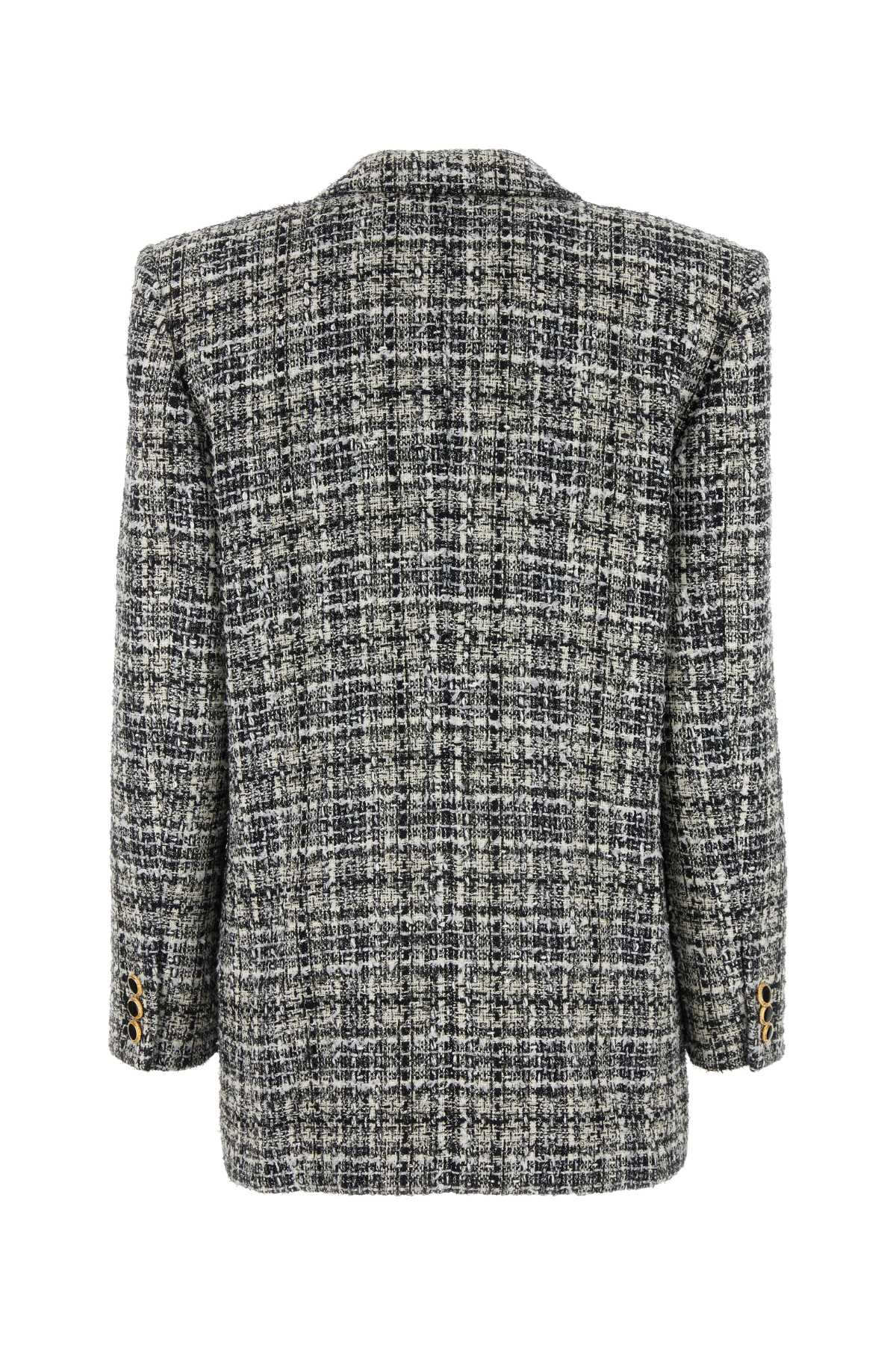 Alessandra Rich Women Embroidered Tweed Oversize Blazer DestGlow