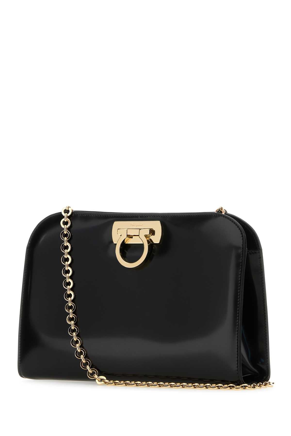 Salvatore Ferragamo Women Black Leather Clutch DestGlow