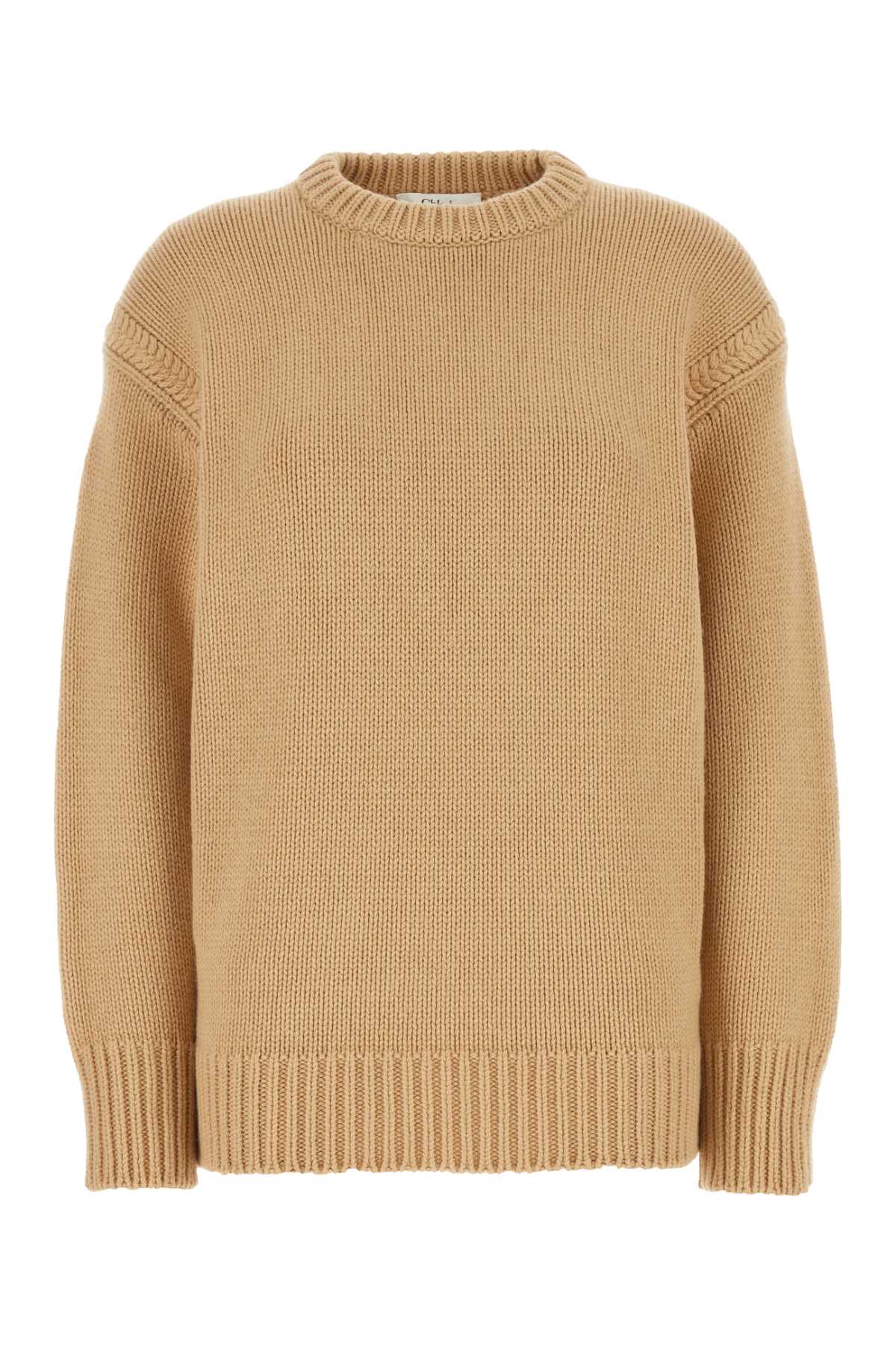Chloe Women Skin Pink Cashmere Blend Oversize Sweater
