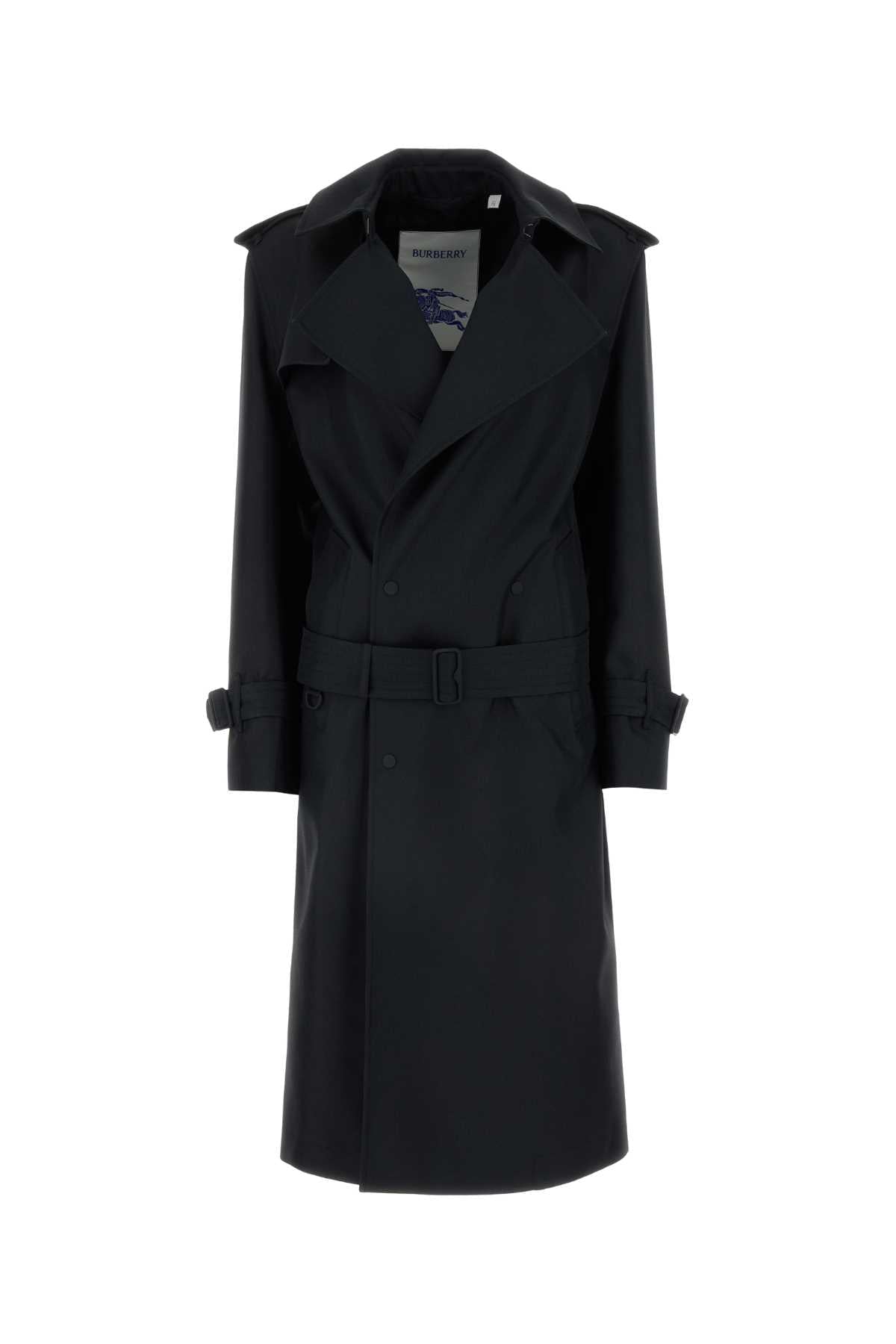 Burberry Women Black Silk Blend Trench Coat DestGlow