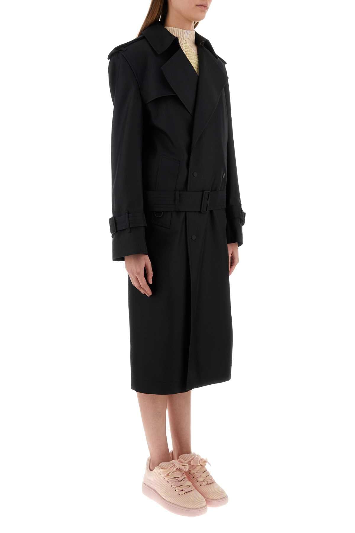 Burberry Women Black Silk Blend Trench Coat DestGlow