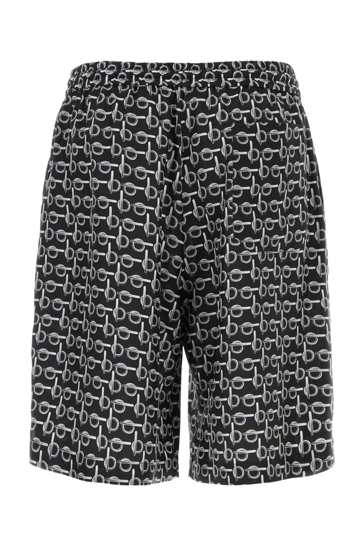 Burberry men printed silk bermuda shorts DestGlow