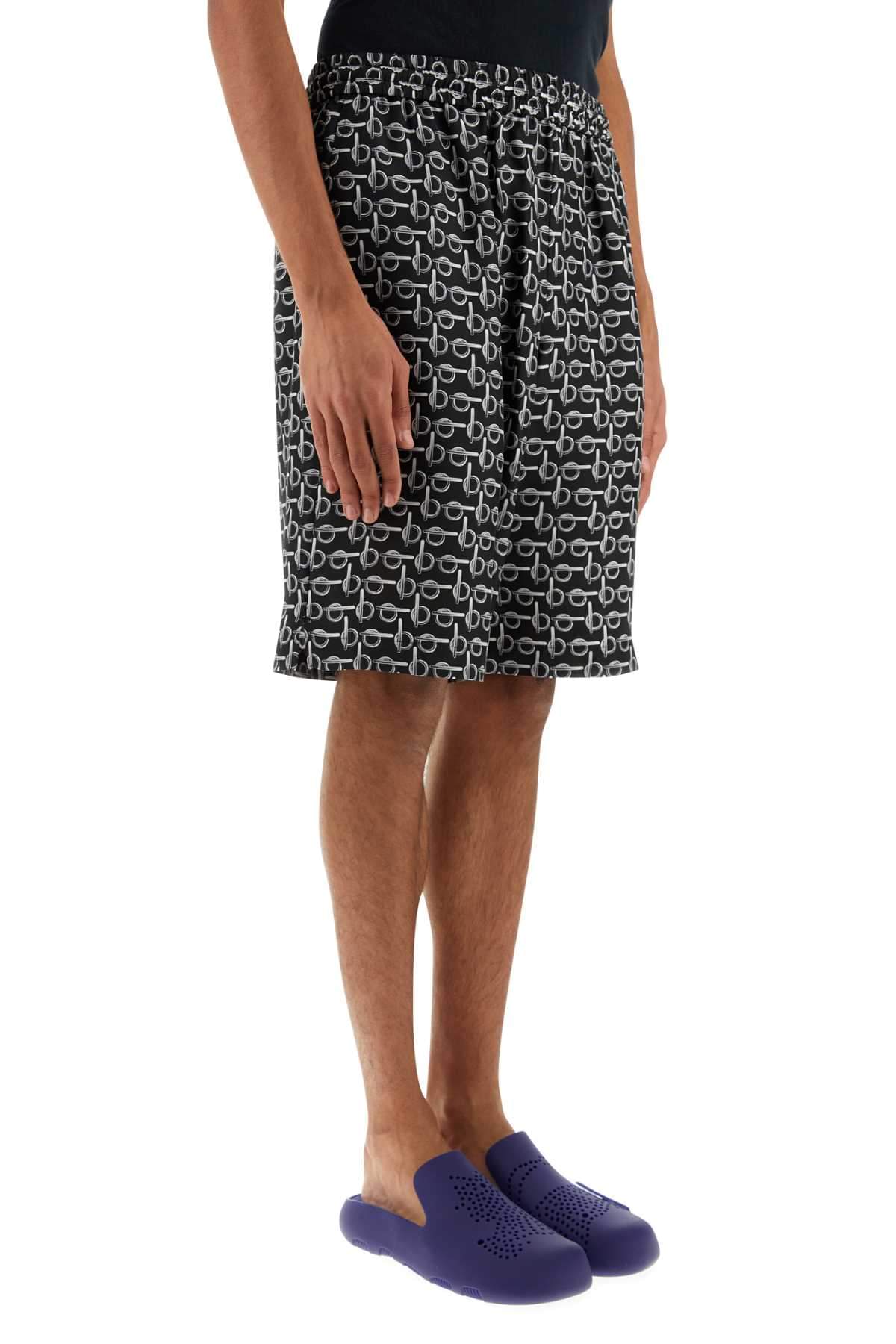 Burberry men printed silk bermuda shorts DestGlow