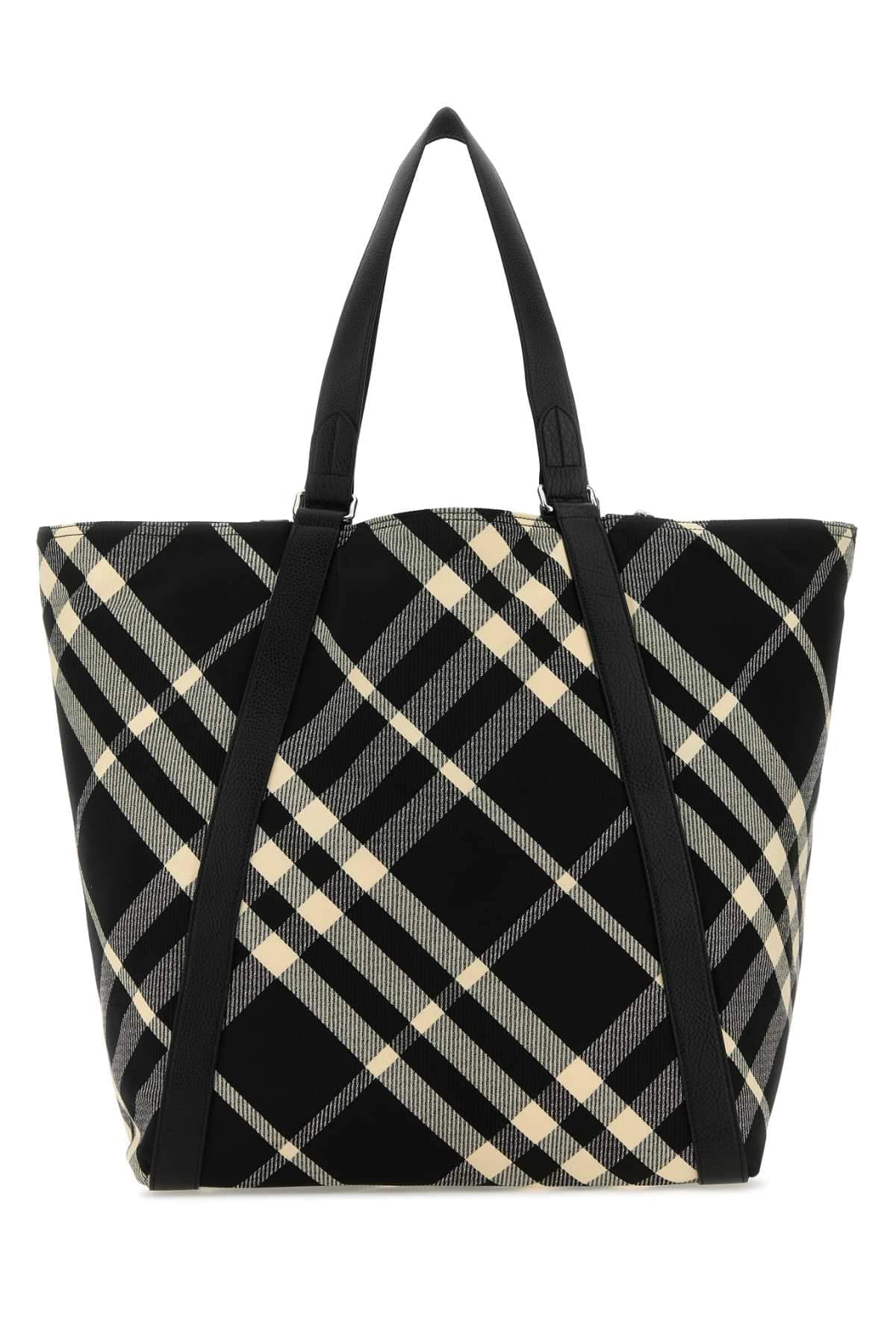Burberry Men Embroidered Fabric Festival Shopping Bag DestGlow