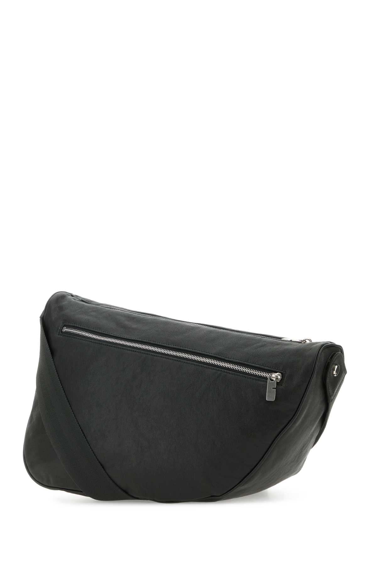 Burberry Men Slate Leather Large Shield Crossbody Bag DestGlow