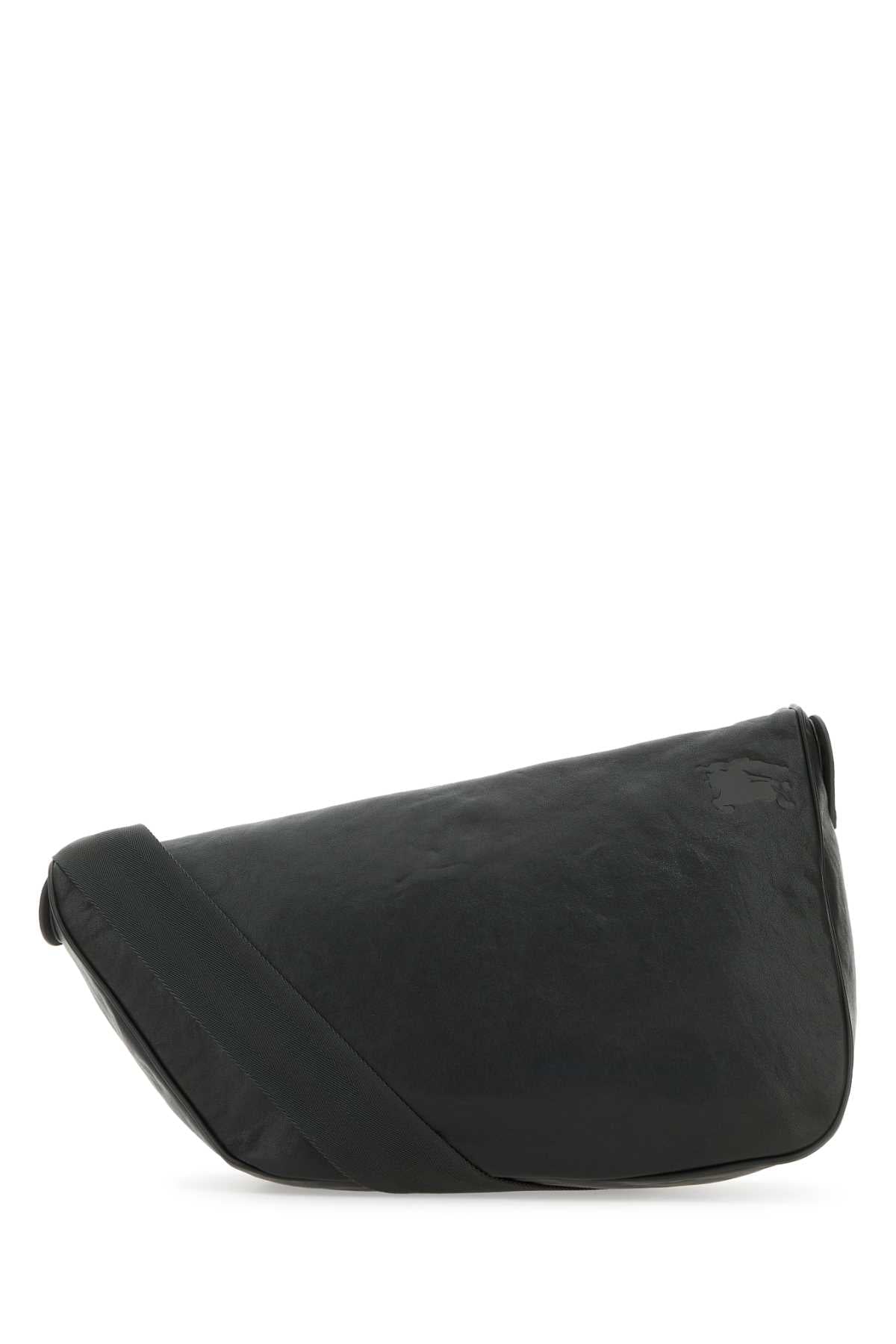 Burberry Men Slate Leather Large Shield Crossbody Bag DestGlow