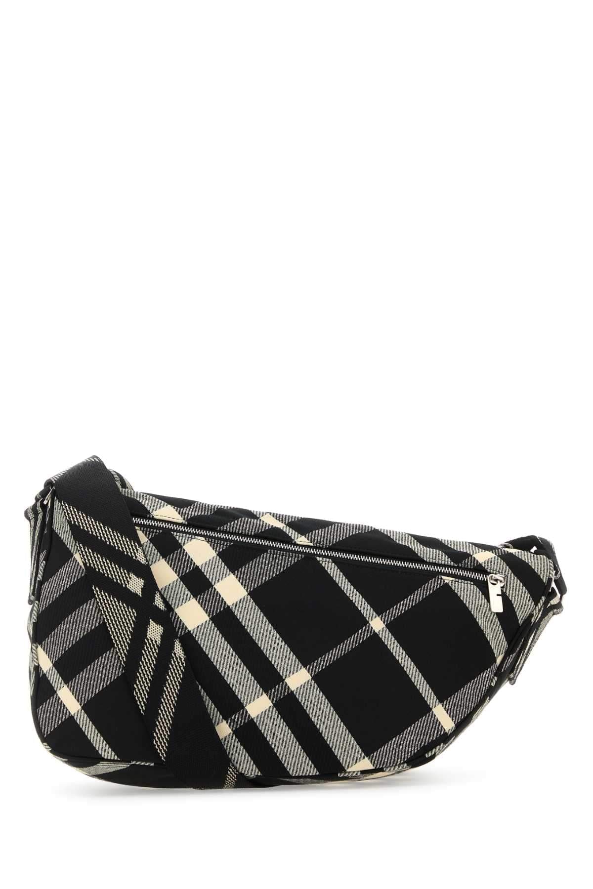 Burberry Men Embroidered Fabric Shield Crossbody Bag DestGlow