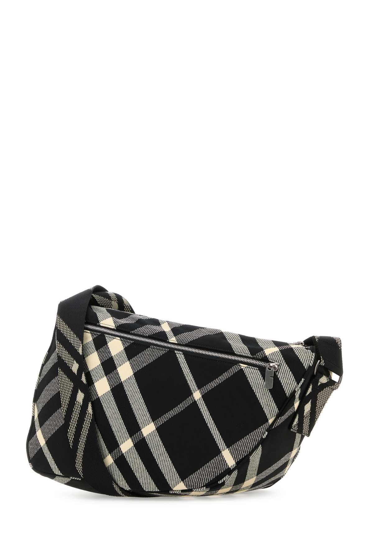 Burberry Men Embroidered Fabric Shield Crossbody Bag DestGlow