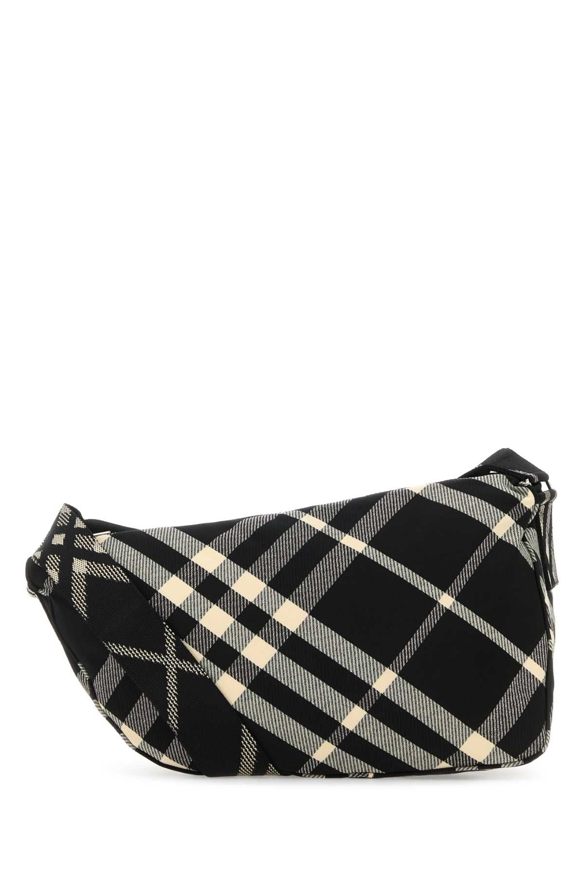 Burberry Men Embroidered Fabric Shield Crossbody Bag DestGlow