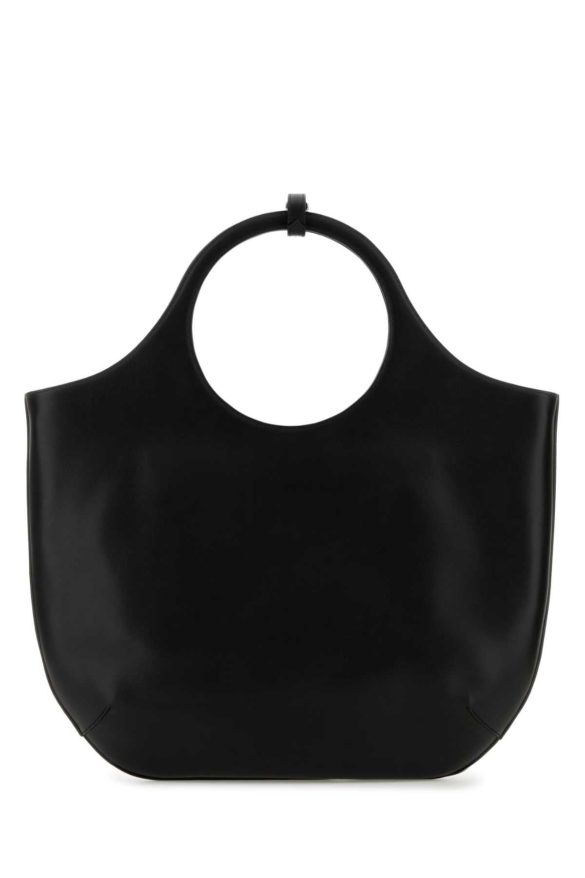 Courreges Women Black Leather Large Holy Handbag