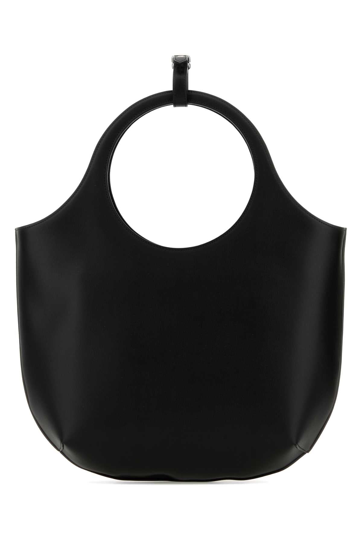 Courreges Women Black Leather Medium Holy Handbag