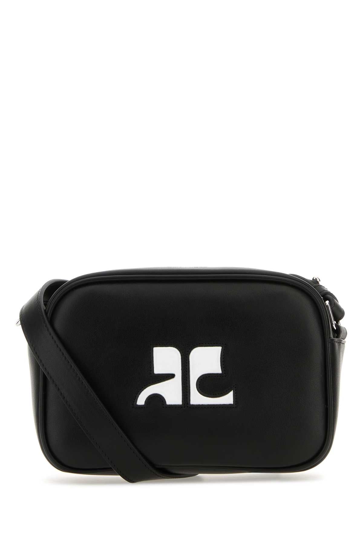 Courreges Women Black Leather Reedition Shoulder Bag DestGlow