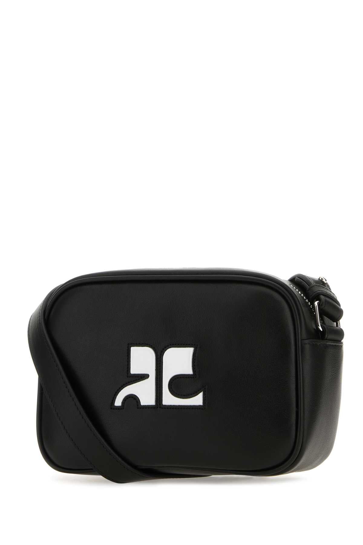 Courreges Women Black Leather Reedition Shoulder Bag