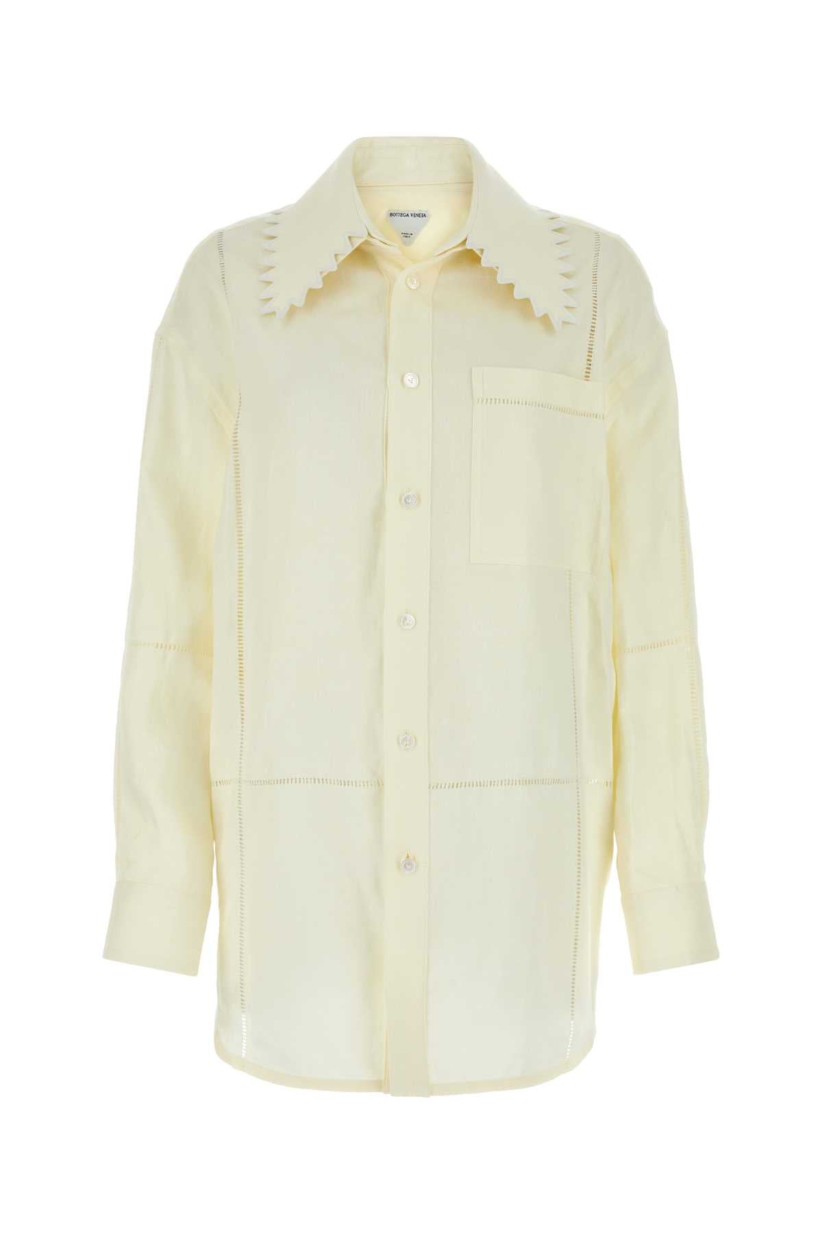 Bottega Veneta Women Cream Linen Shirt by Luosophy