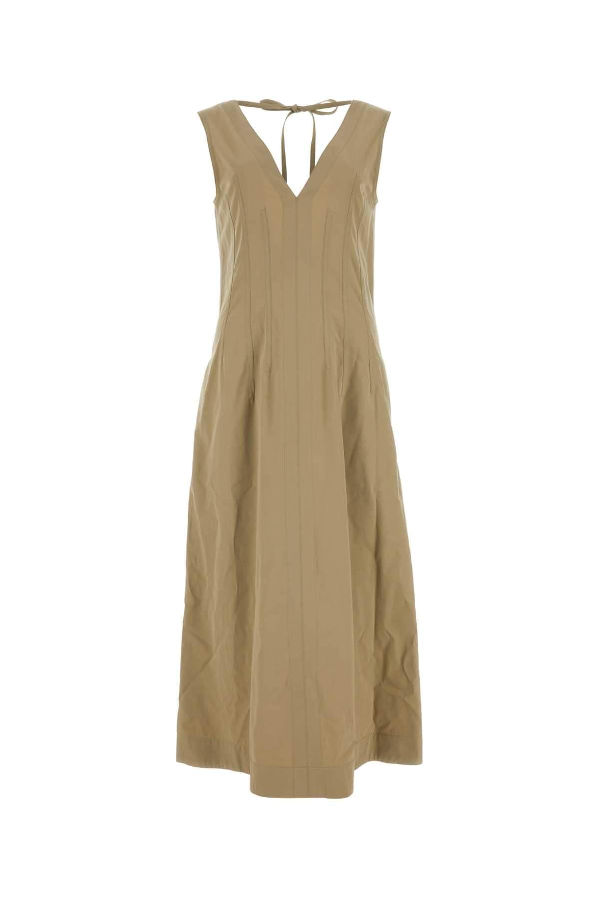Bottega Veneta Women Cappuccino Cotton Blend Dress DestGlow