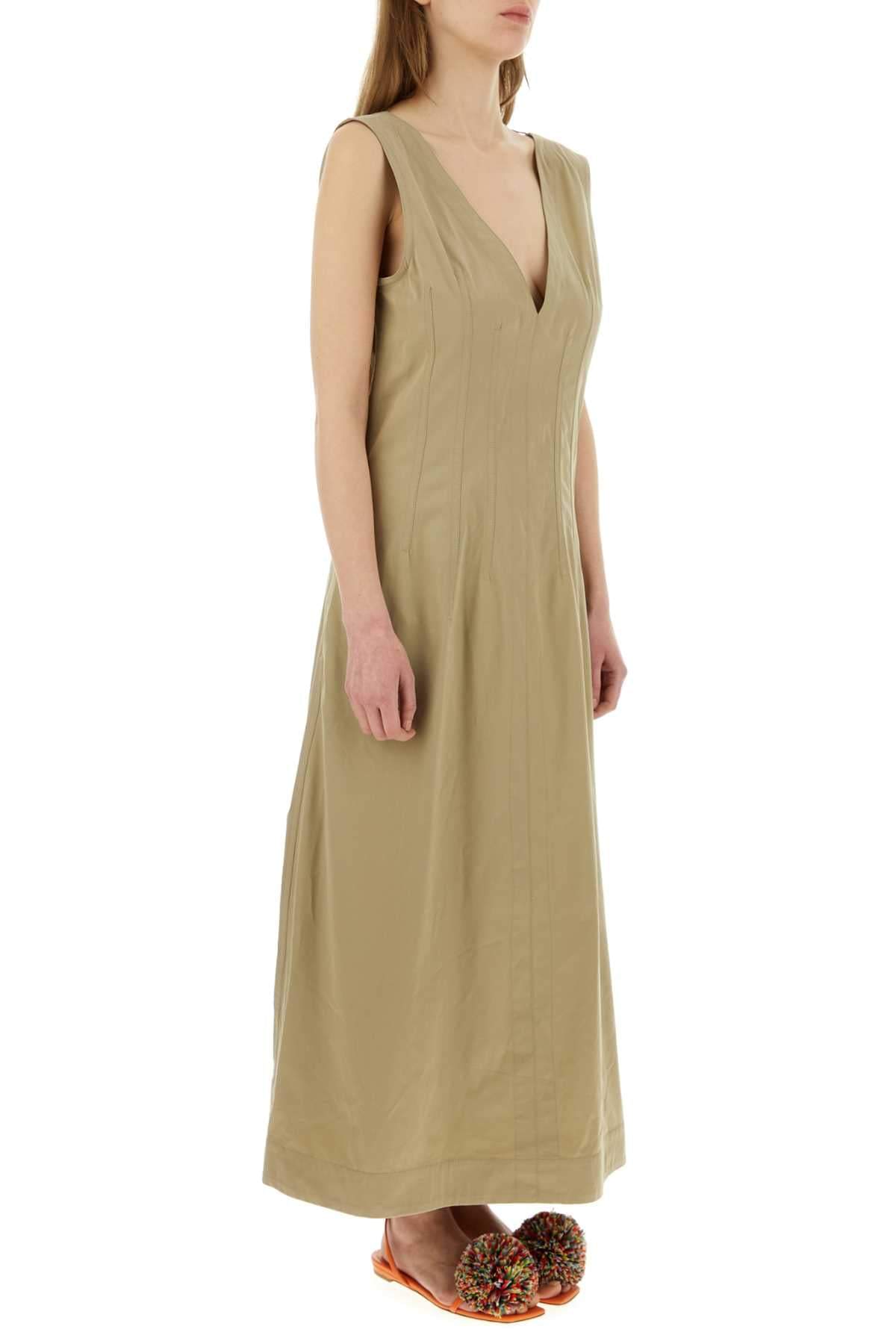 Bottega Veneta Women Cappuccino Cotton Blend Dress DestGlow