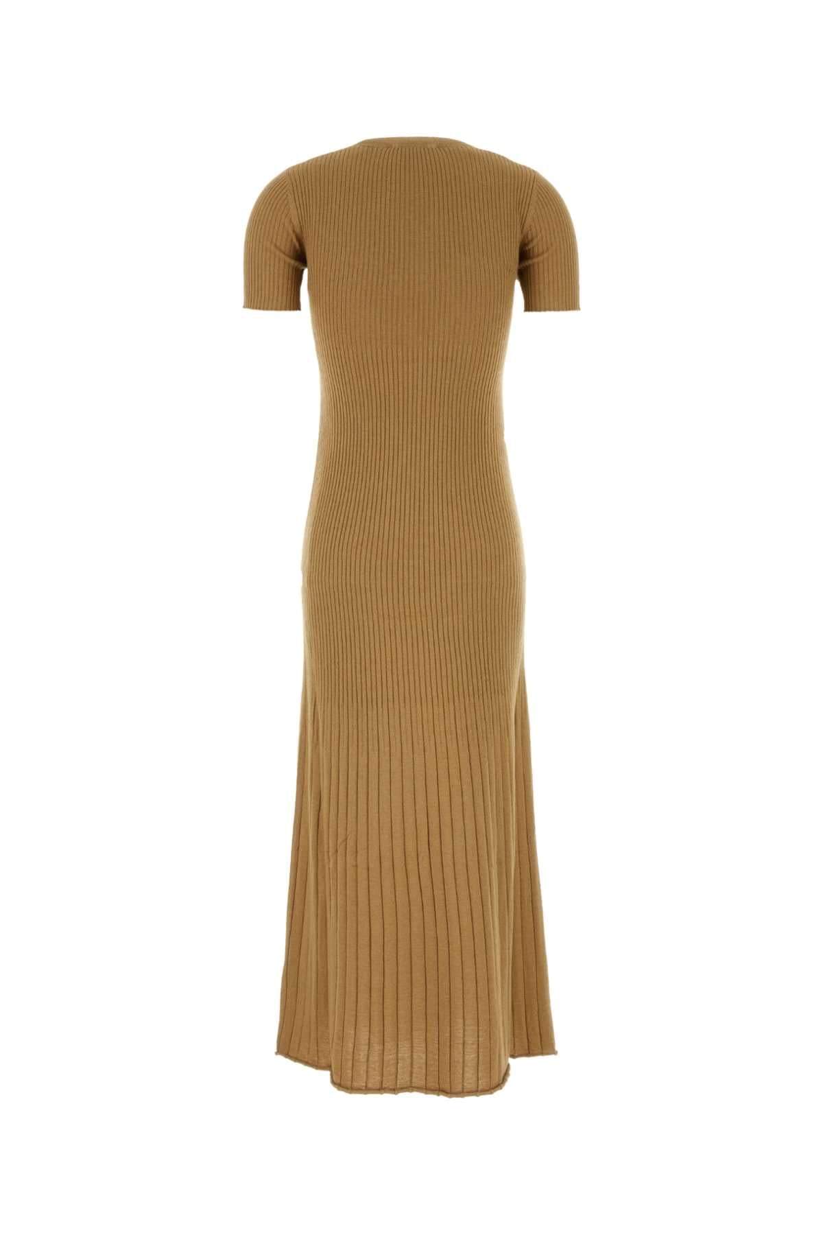 Max Mara Women Camel Silk Blend Europa Dress DestGlow