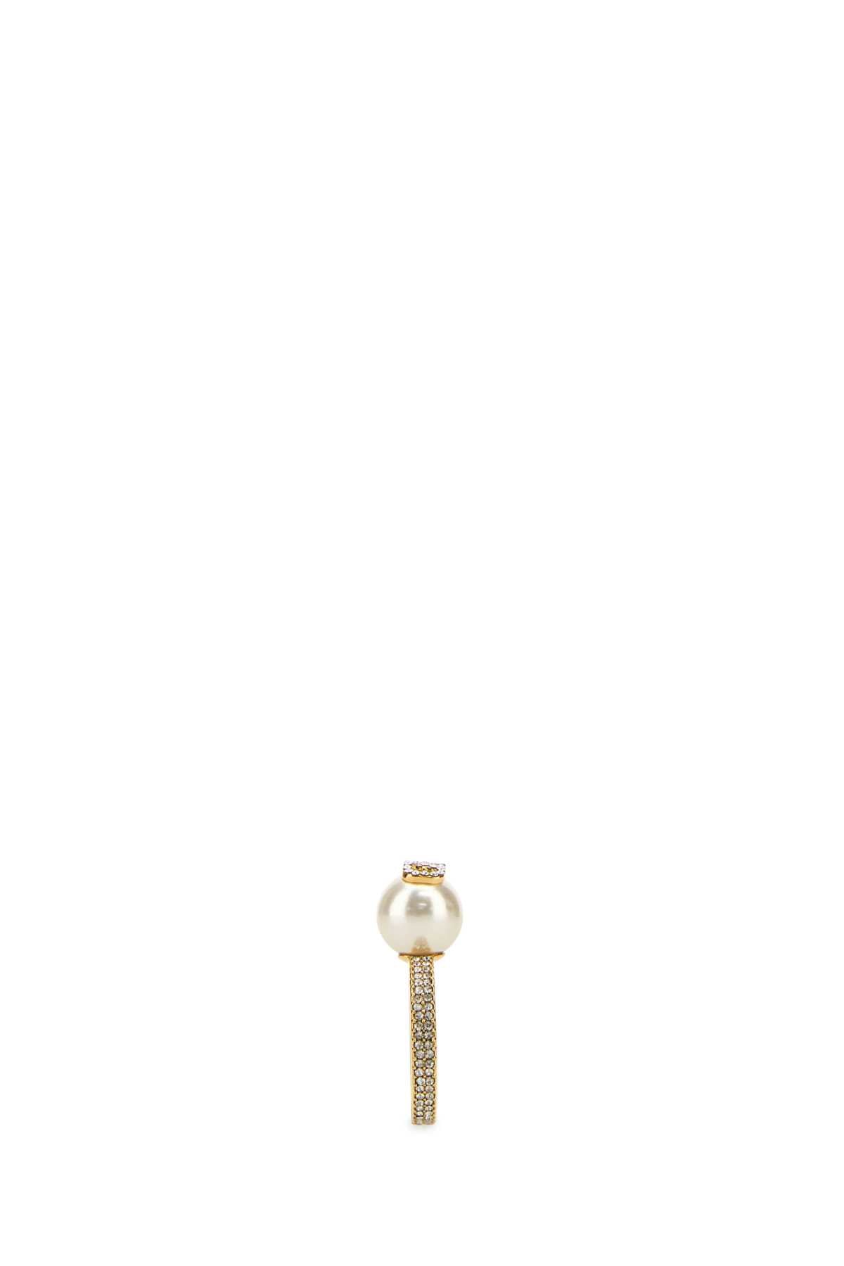 Valentino Garavani Women Gold Metal Vlogo Signature Ring