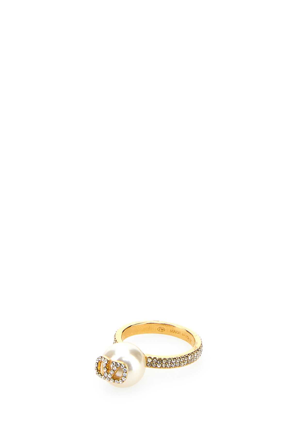 Valentino Garavani Women Gold Metal Vlogo Signature Ring