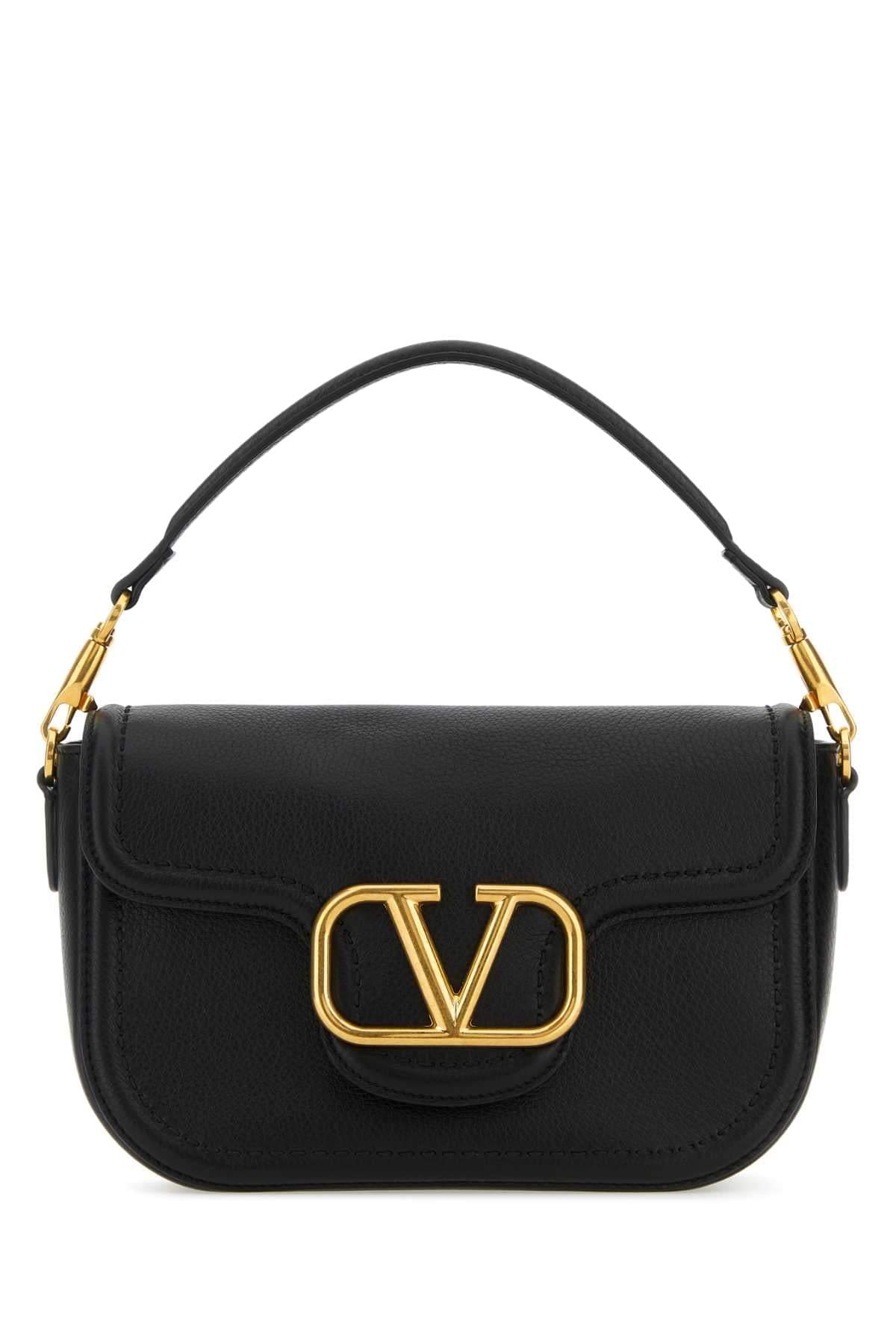 Valentino Garavani Women Black Leather Alltime Shoulder Bag DestGlow