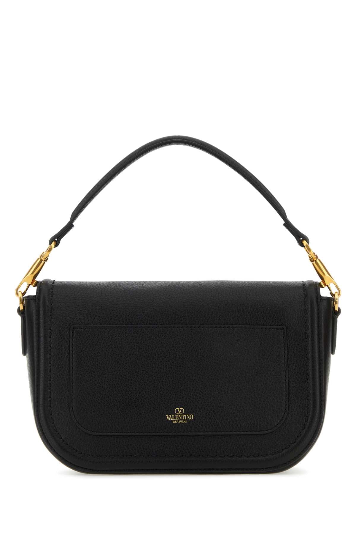 Valentino Garavani Women Black Leather Alltime Shoulder Bag DestGlow