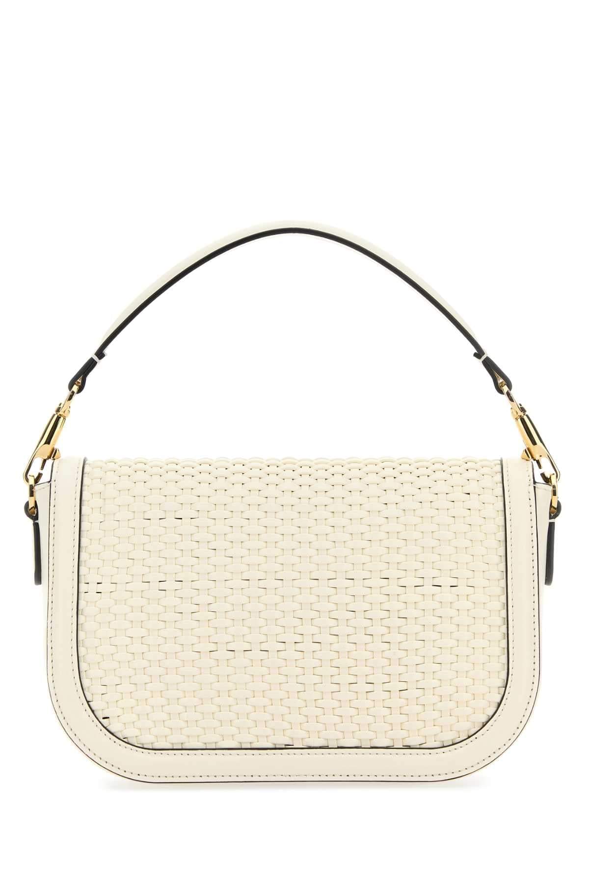 Valentino Garavani Women Ivory Leather Alltime Shoulder Bag DestGlow