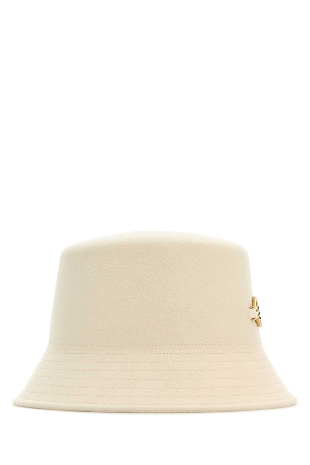 Valentino Garavani Women Ivory Felt Bucket Hat by Luosophy