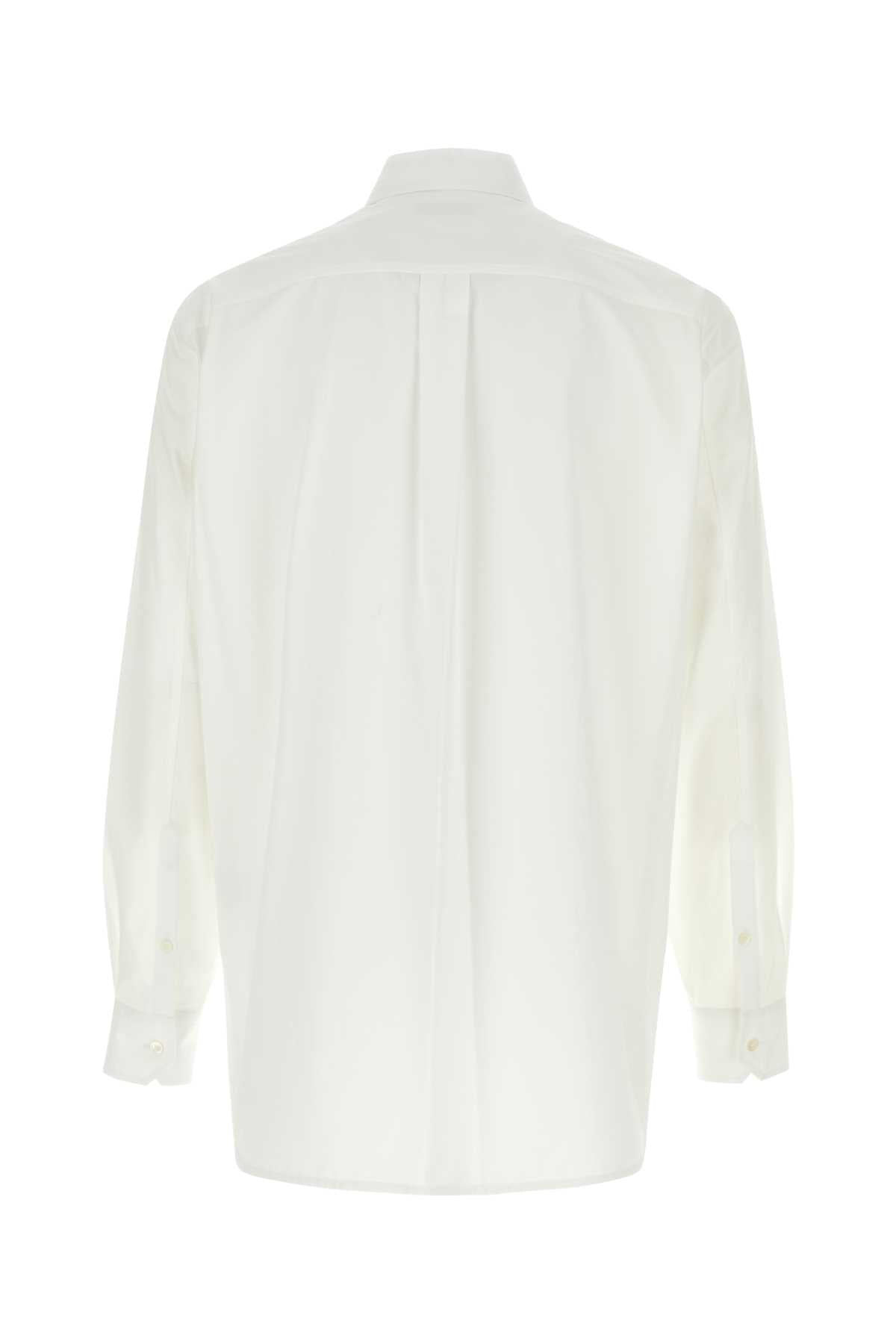 Valentino Garavani Men White Poplin Shirt by Luosophy