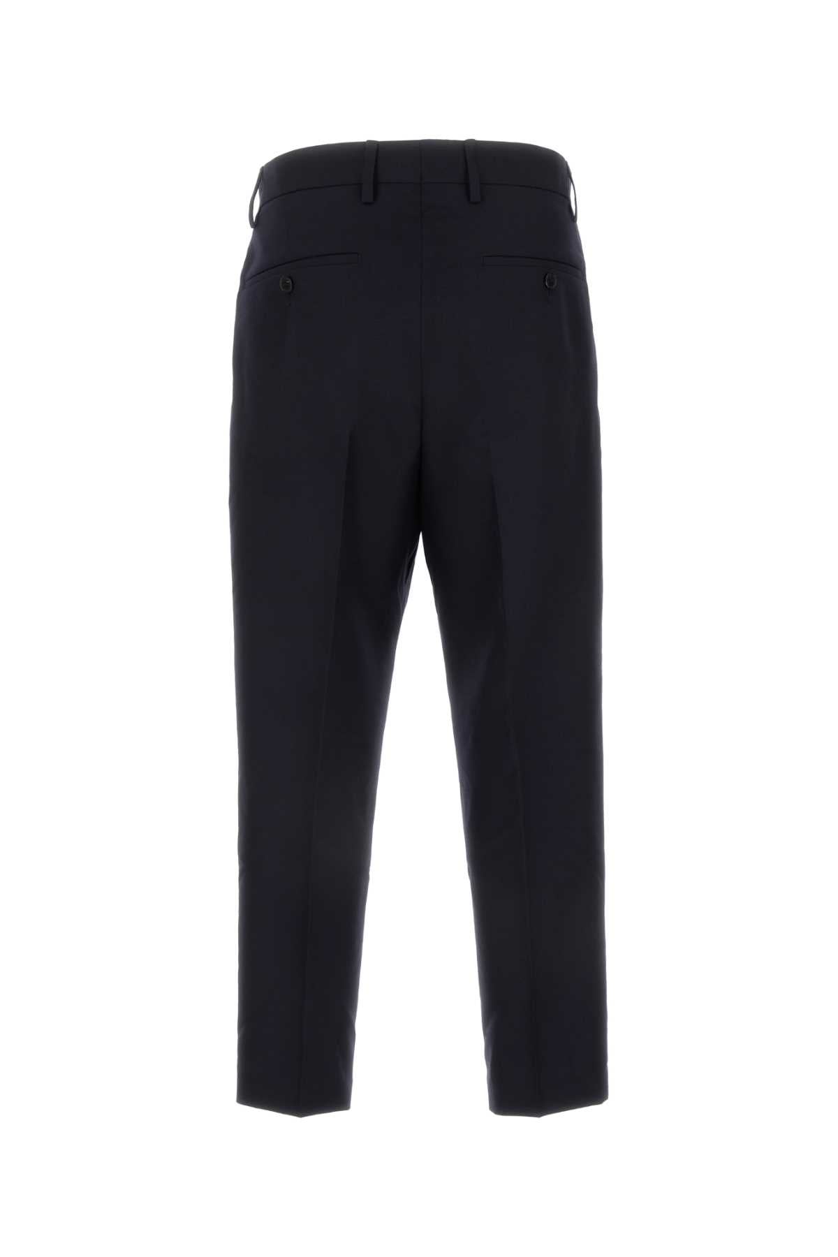 Dries Van Noten Men Midnight Blue Wool Pellow Pant by Luosophy