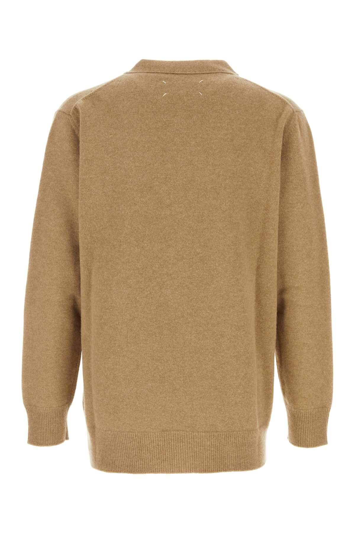 Maison Margiela Men Cappuccino Wool Cardigan