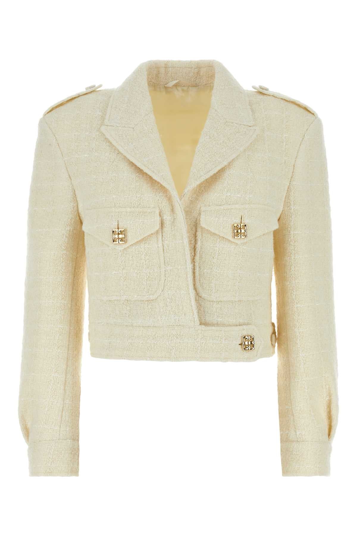 Givenchy Women Ivory Teed Blazer by Luosophy