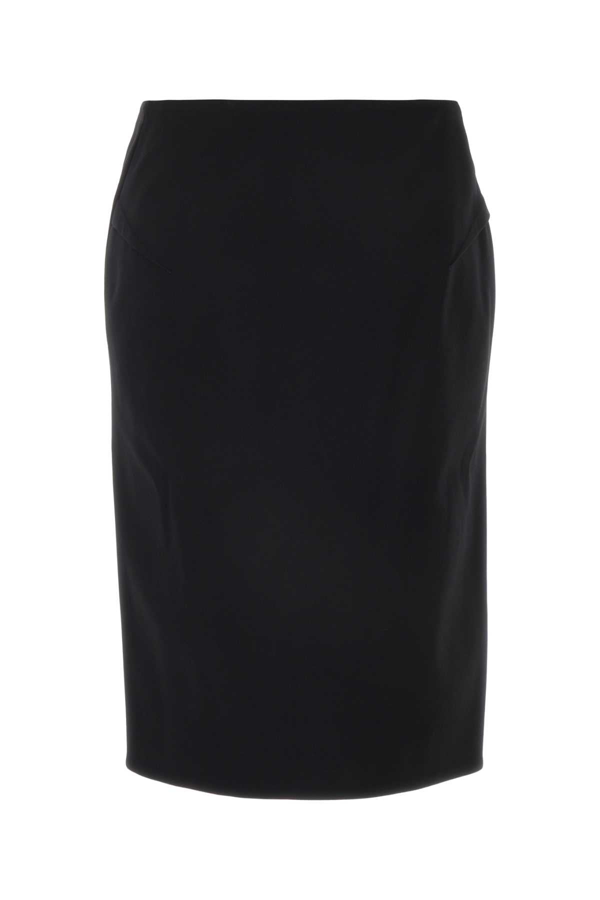 Versace Women Black Stretch Wool Skirt by Luosophy
