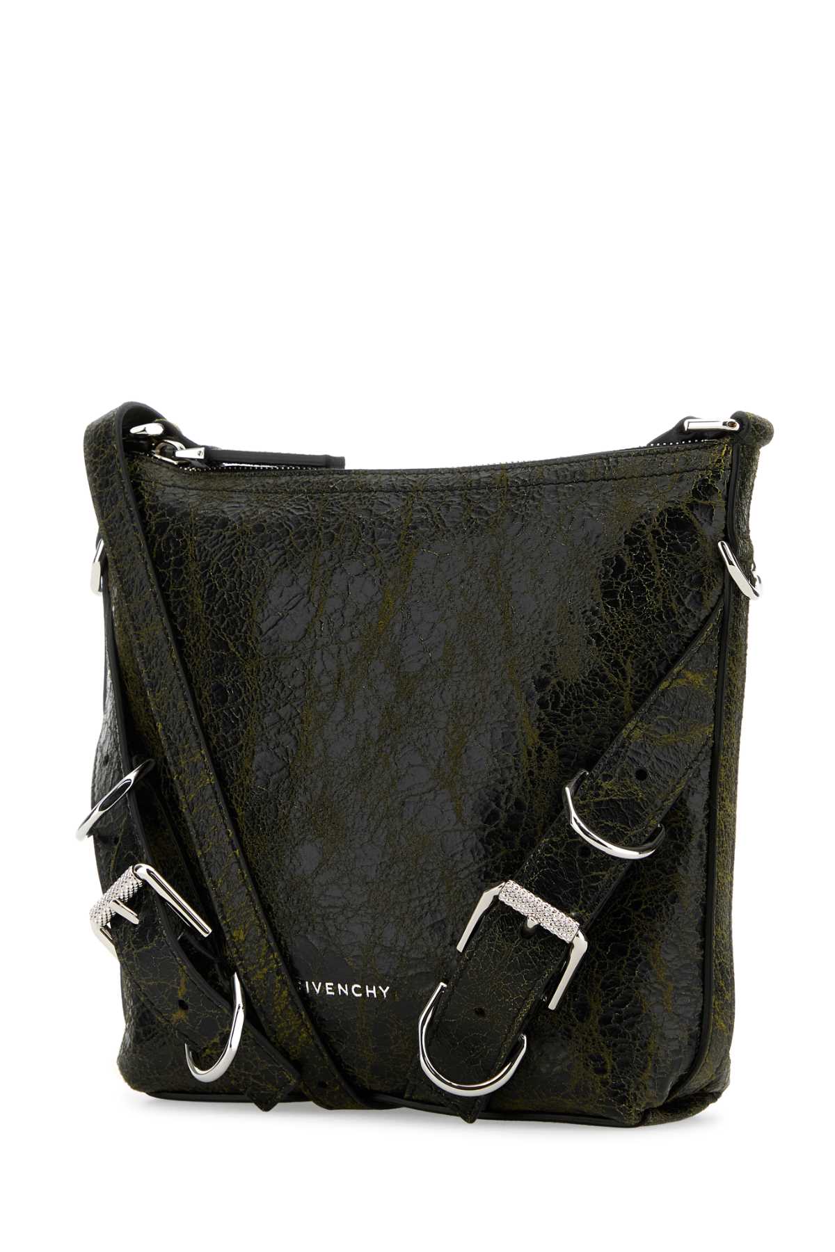 Givenchy Men Two-Tone Leather Voyou Crossbody Bag DestGlow