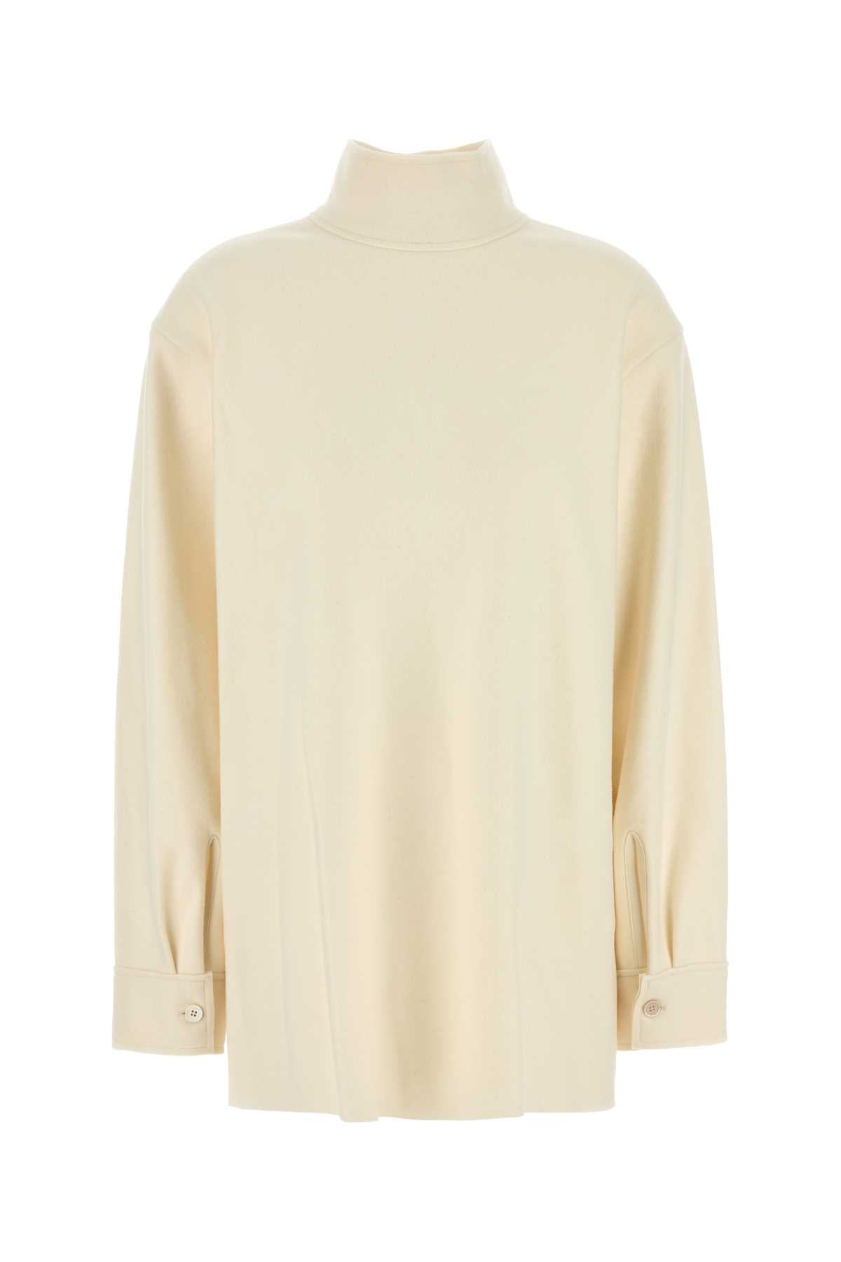 Jil Sander Women Cream Wool Blend Blouse by Luosophy