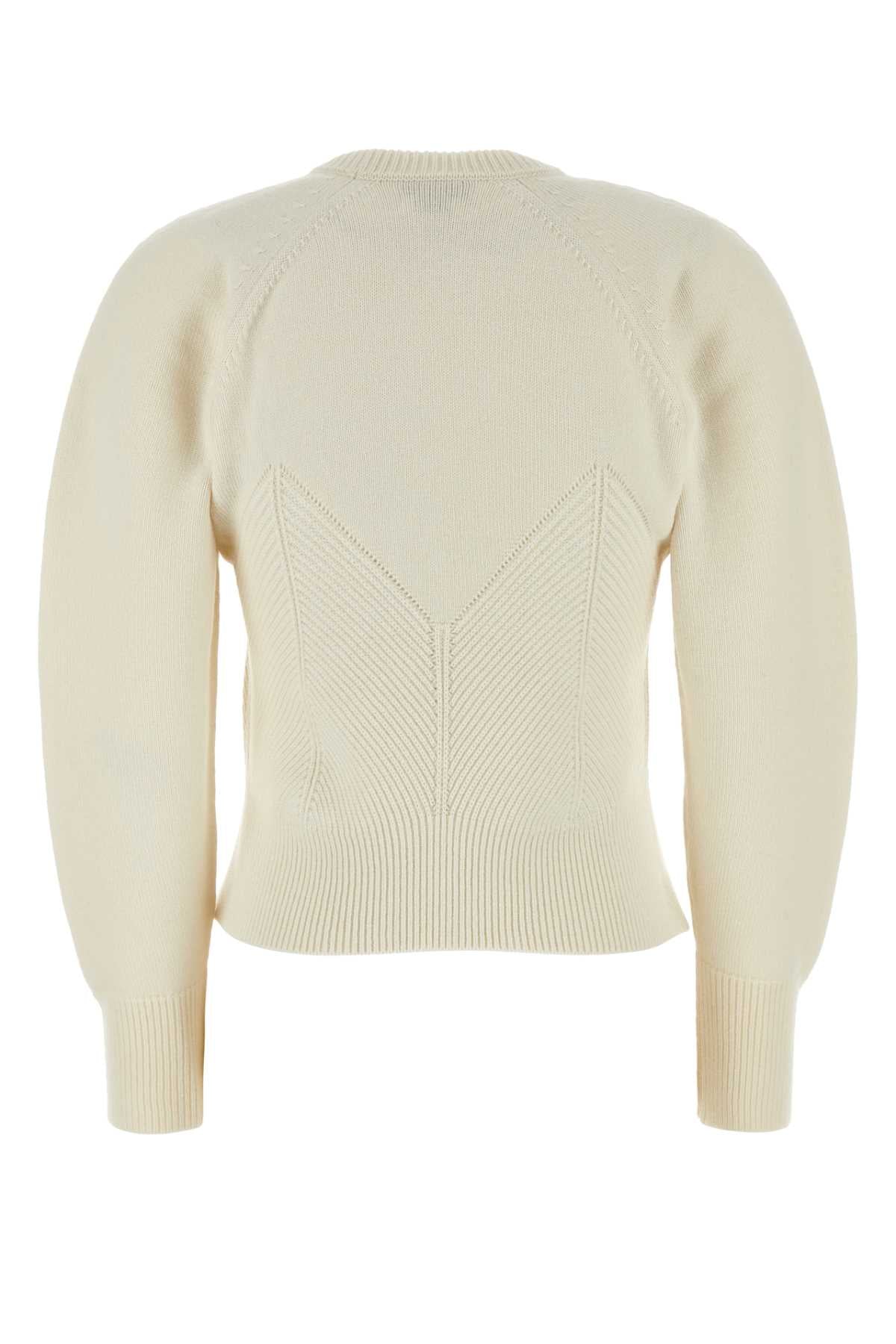 Alexander Mcqueen Women Ivory Wool Blend Sweater DestGlow