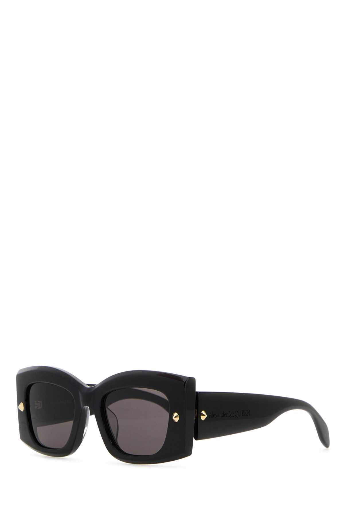 Alexander Mcqueen Women Black Acetate Sunglasses by Luosophy