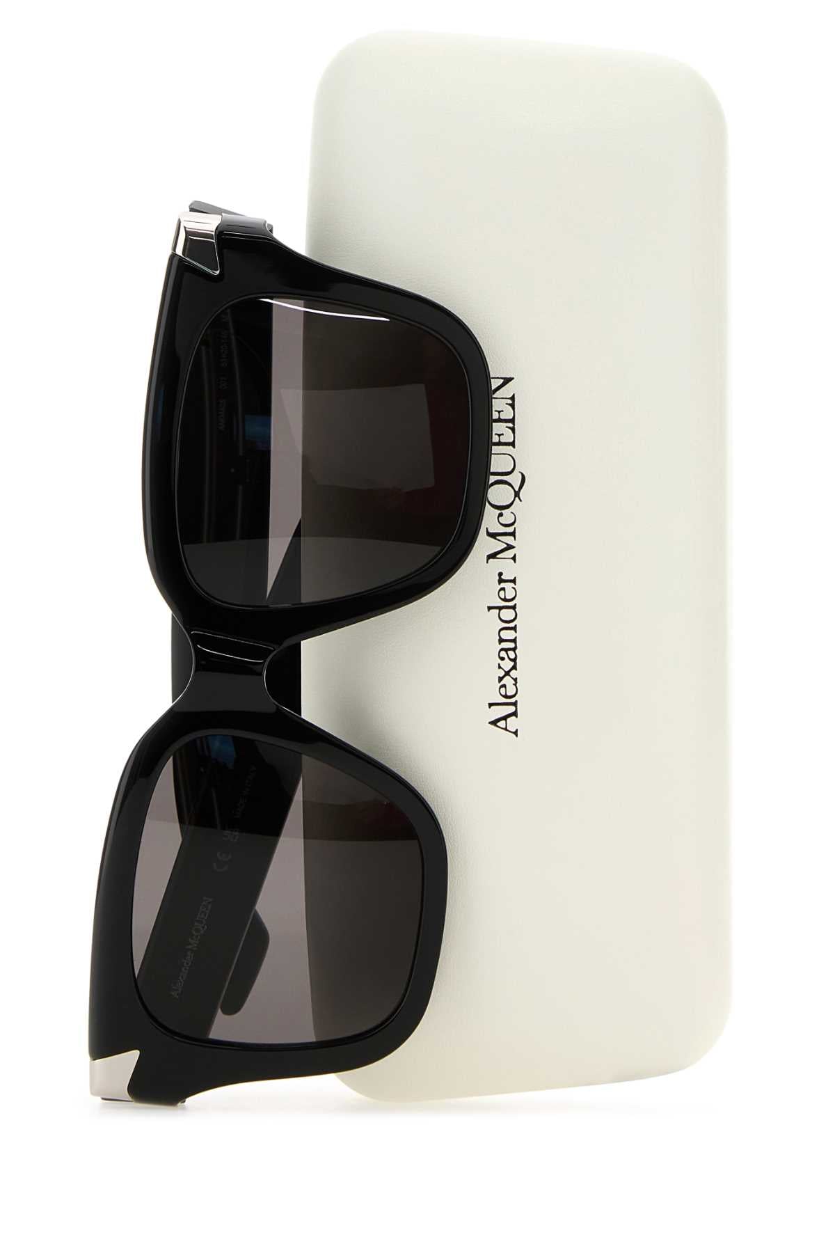 Alexander Mcqueen Women Black Acetate Punk Rivet Sunglasses by Luosophy