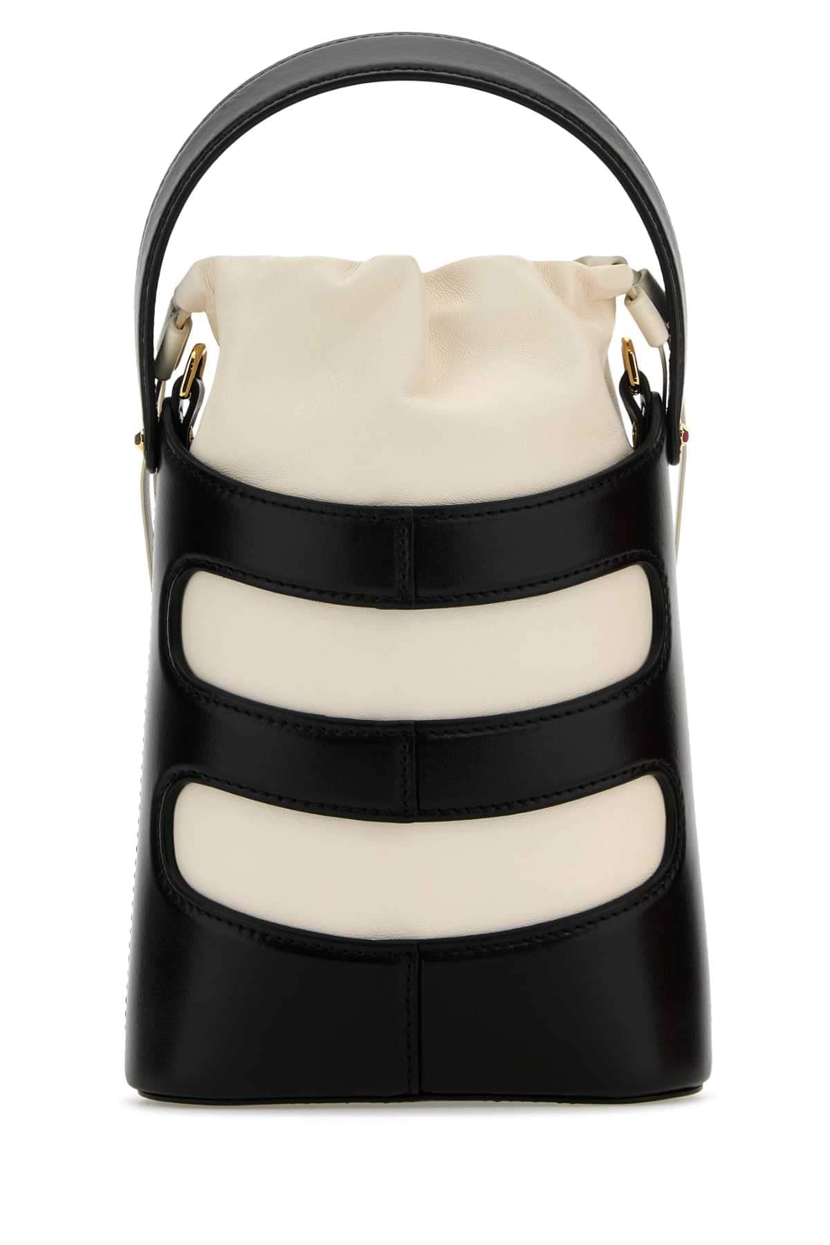 Alexander Mcqueen Women Two-Tone Leather Mini The Rise Bucket Bag DestGlow