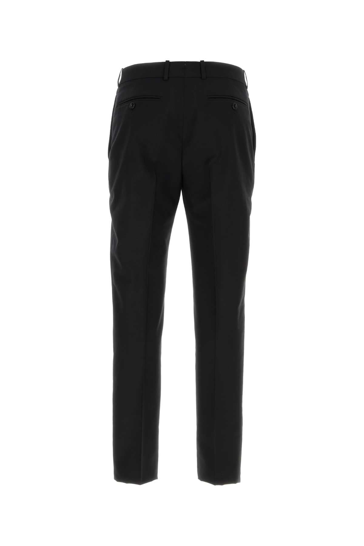 Alexander Mcqueen Men Black Gabardine Pant DestGlow