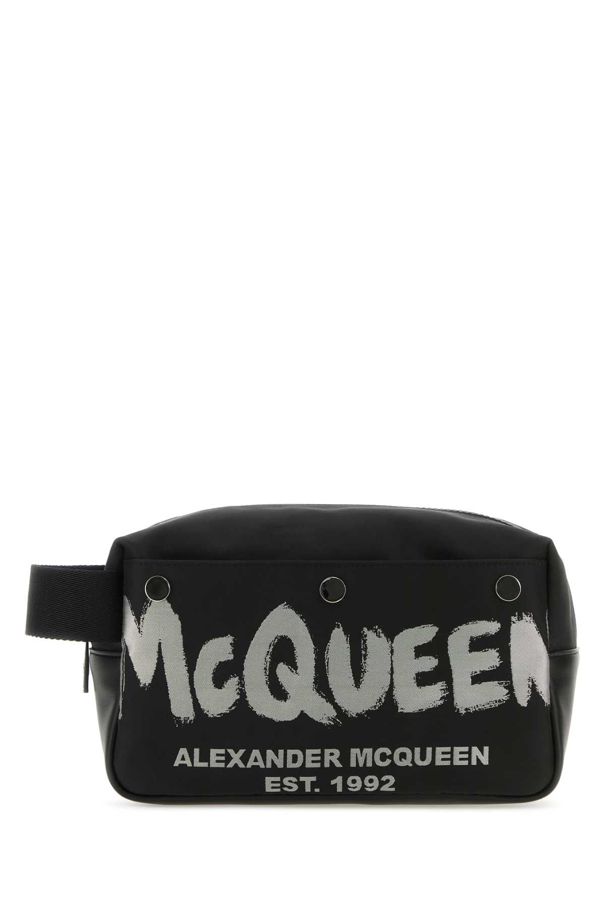 Alexander Mcqueen Men Black Fabric Mcqueen Graffiti Beauty Case DestGlow