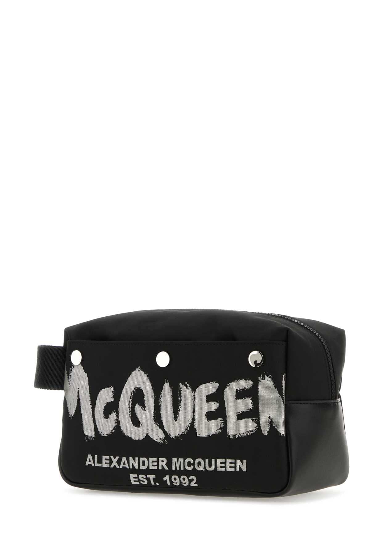 Alexander Mcqueen Men Black Fabric Mcqueen Graffiti Beauty Case DestGlow