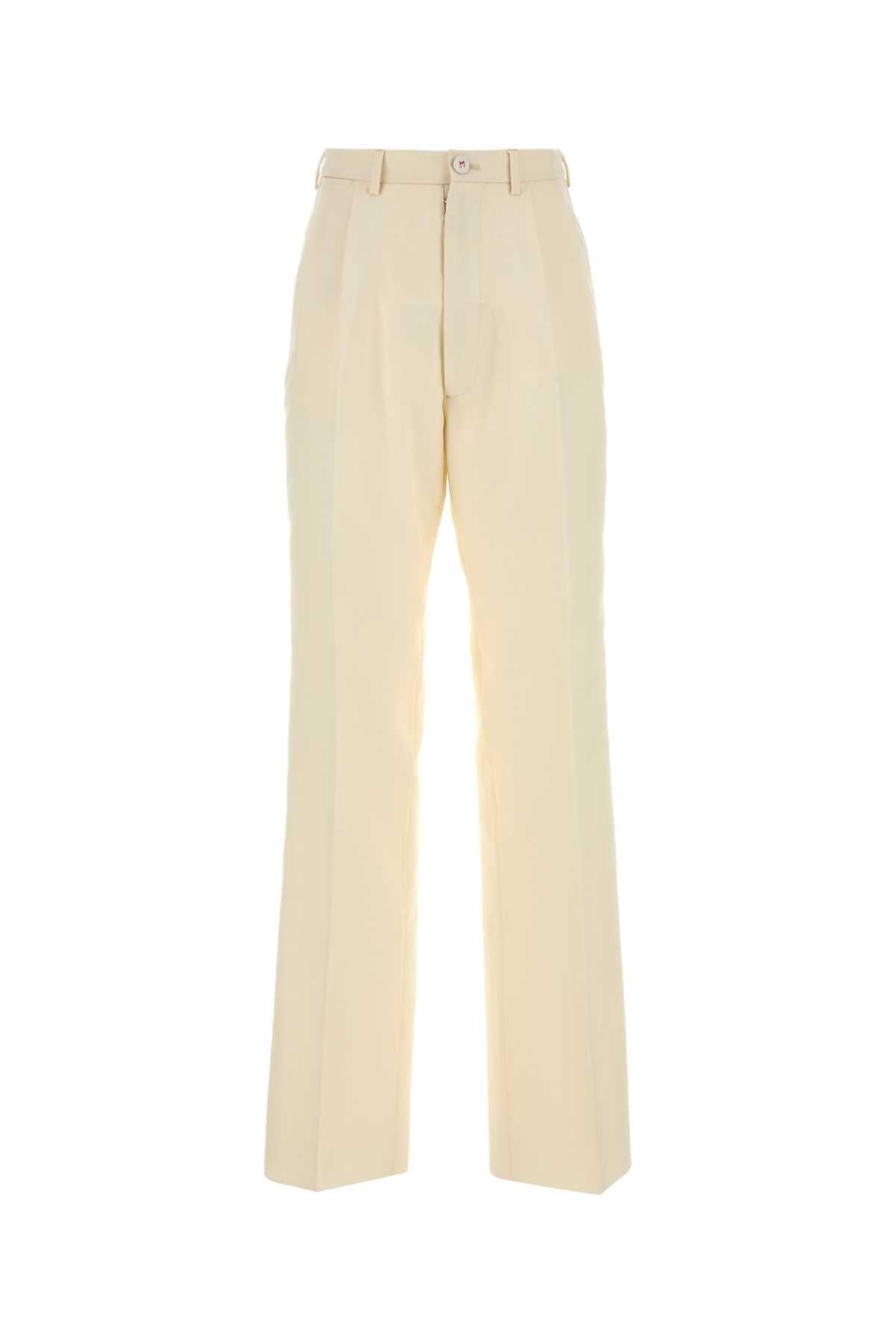 Maison Margiela Women Cream Mohair Blend Pant DestGlow