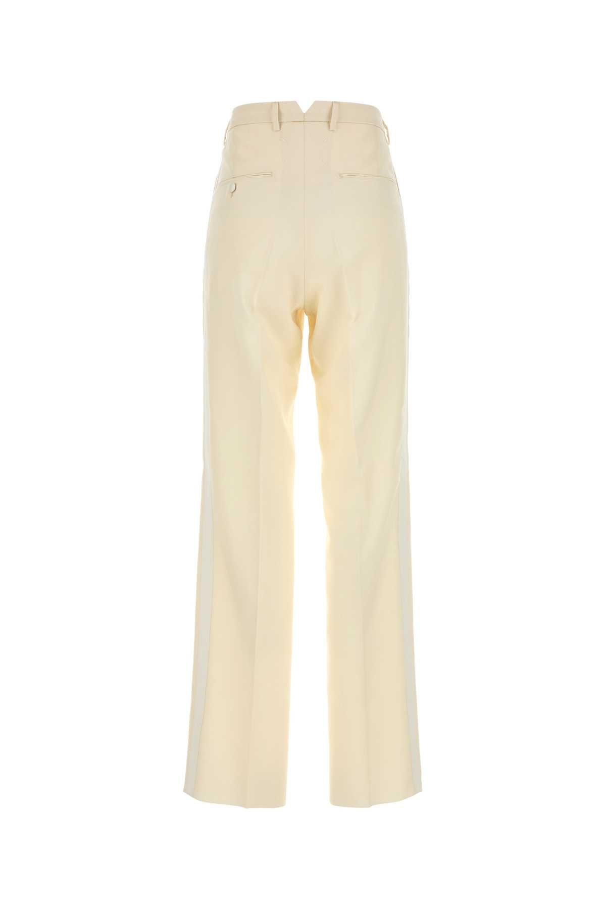 Maison Margiela Women Cream Mohair Blend Pant DestGlow