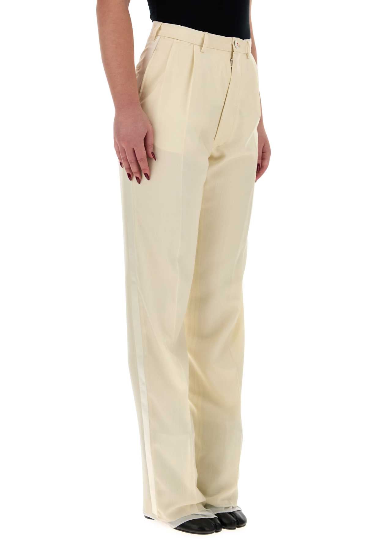 Maison Margiela Women Cream Mohair Blend Pant DestGlow
