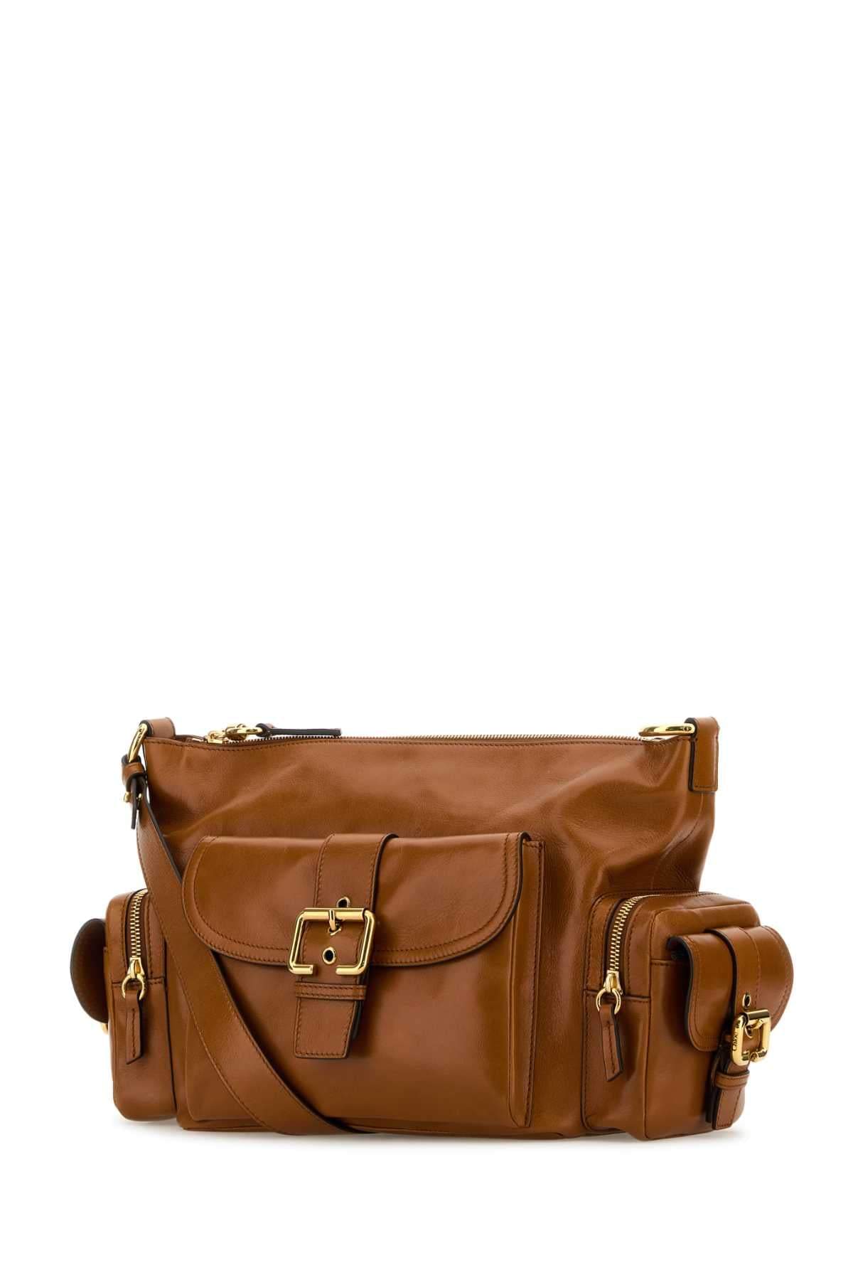 Chloe Women Caramel Leather Camera Bag Handbag DestGlow