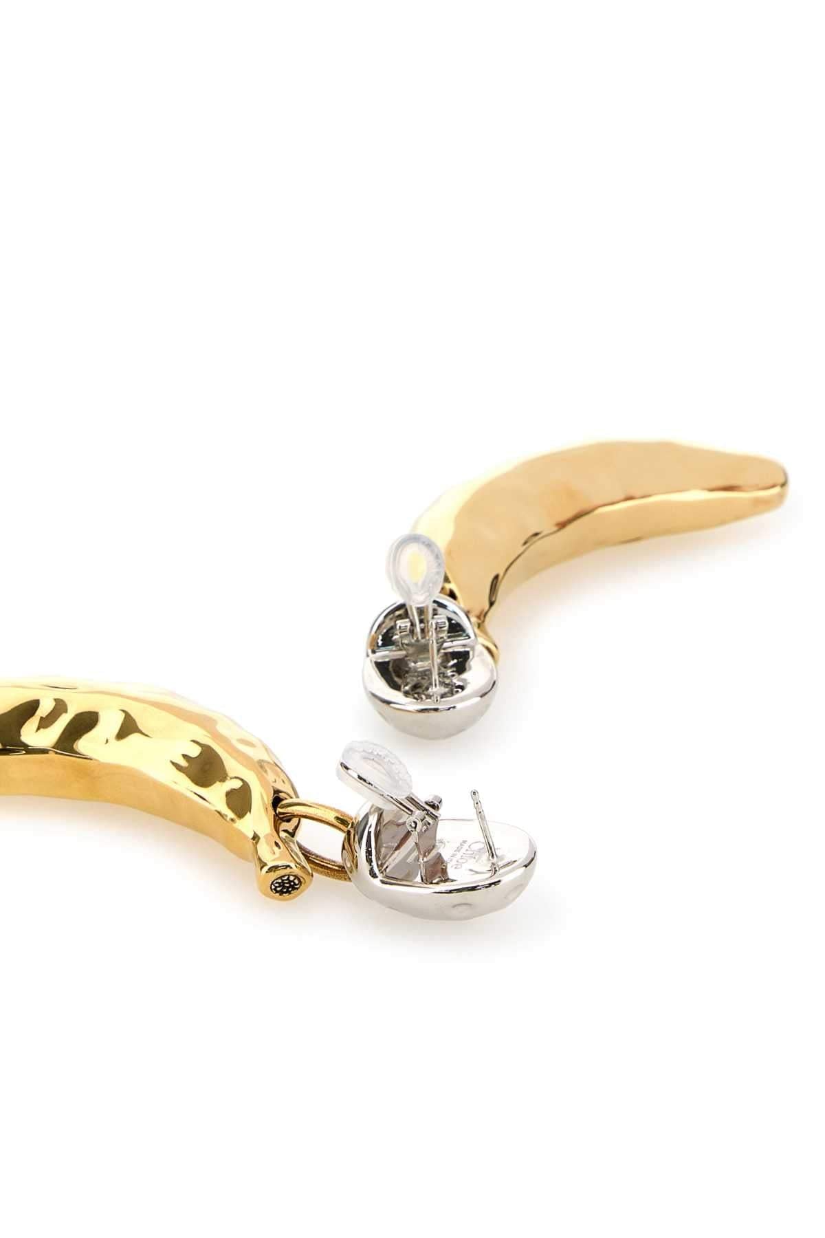 Chloe Women Two-Tone Metal Chloe Bananas Earrings DestGlow